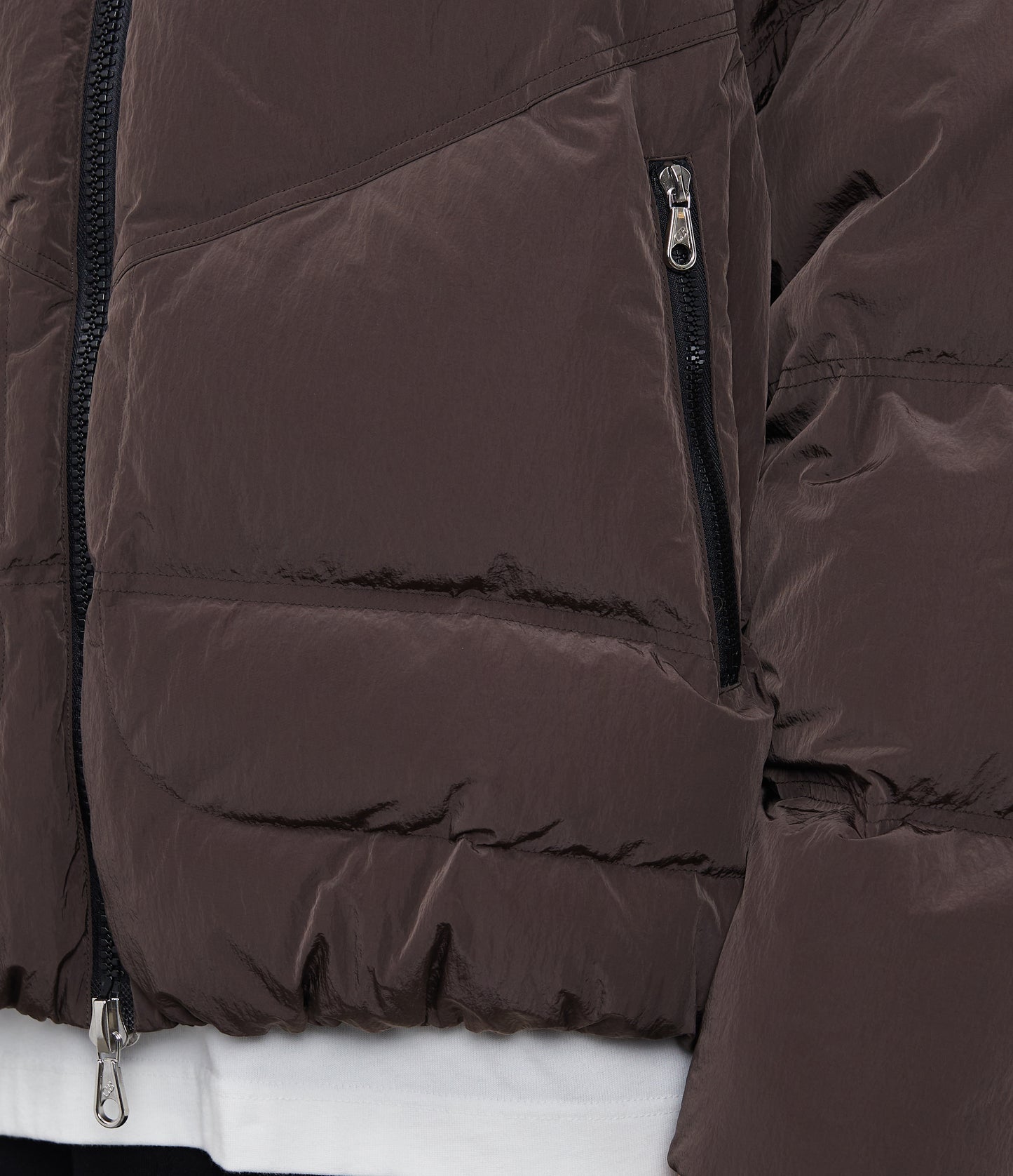 NYLON HOODED INSULATED JACKET