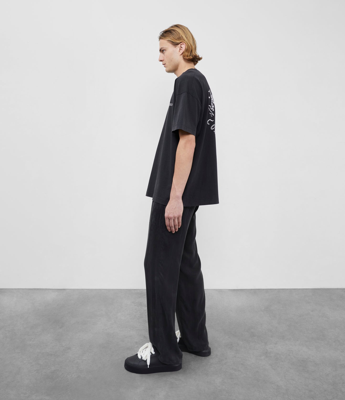 Cole Buxton | Striped Cupro Sweatpants | Mens | Cotton | Black