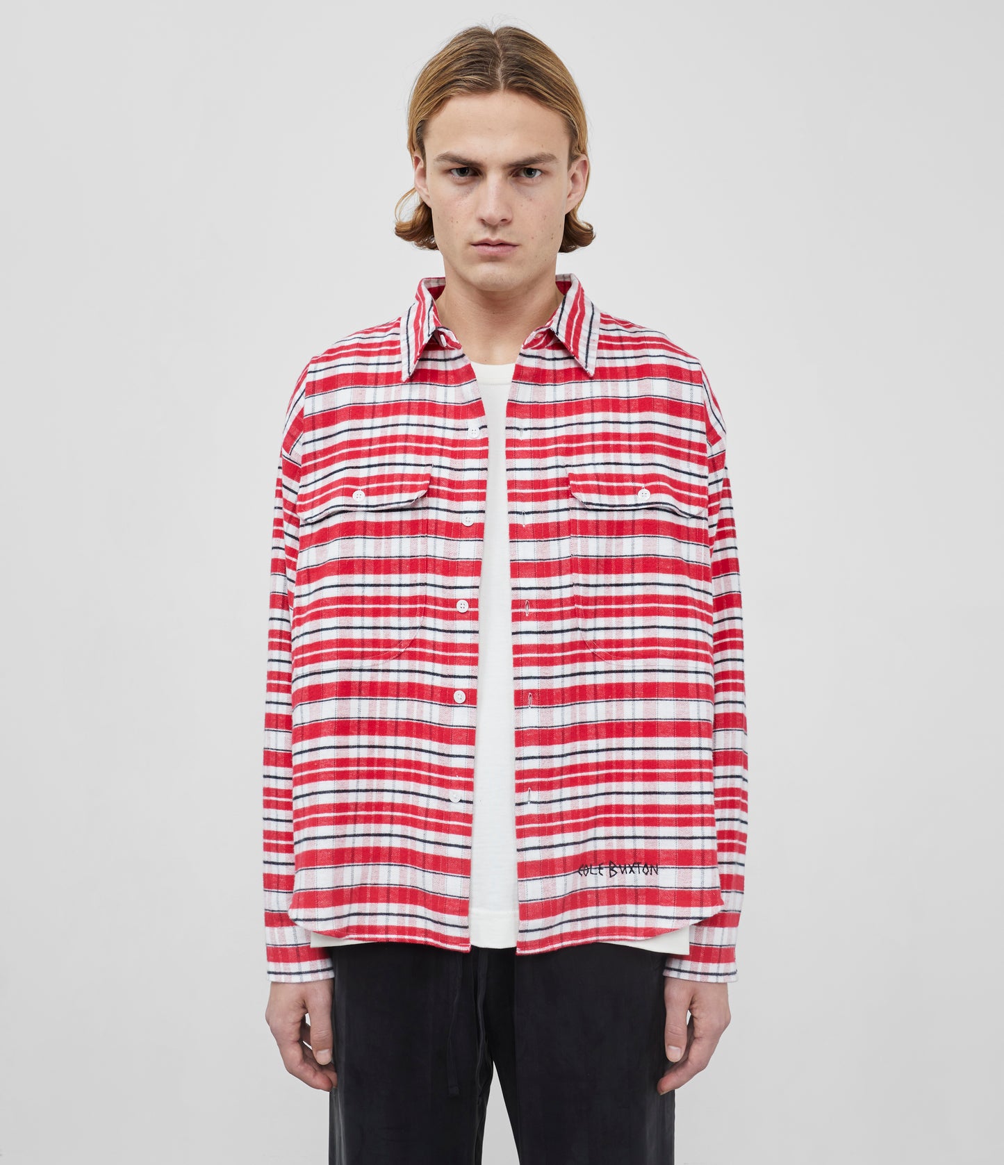 Cole Buxton | Flannel Shirt | Mens | Cotton | Red