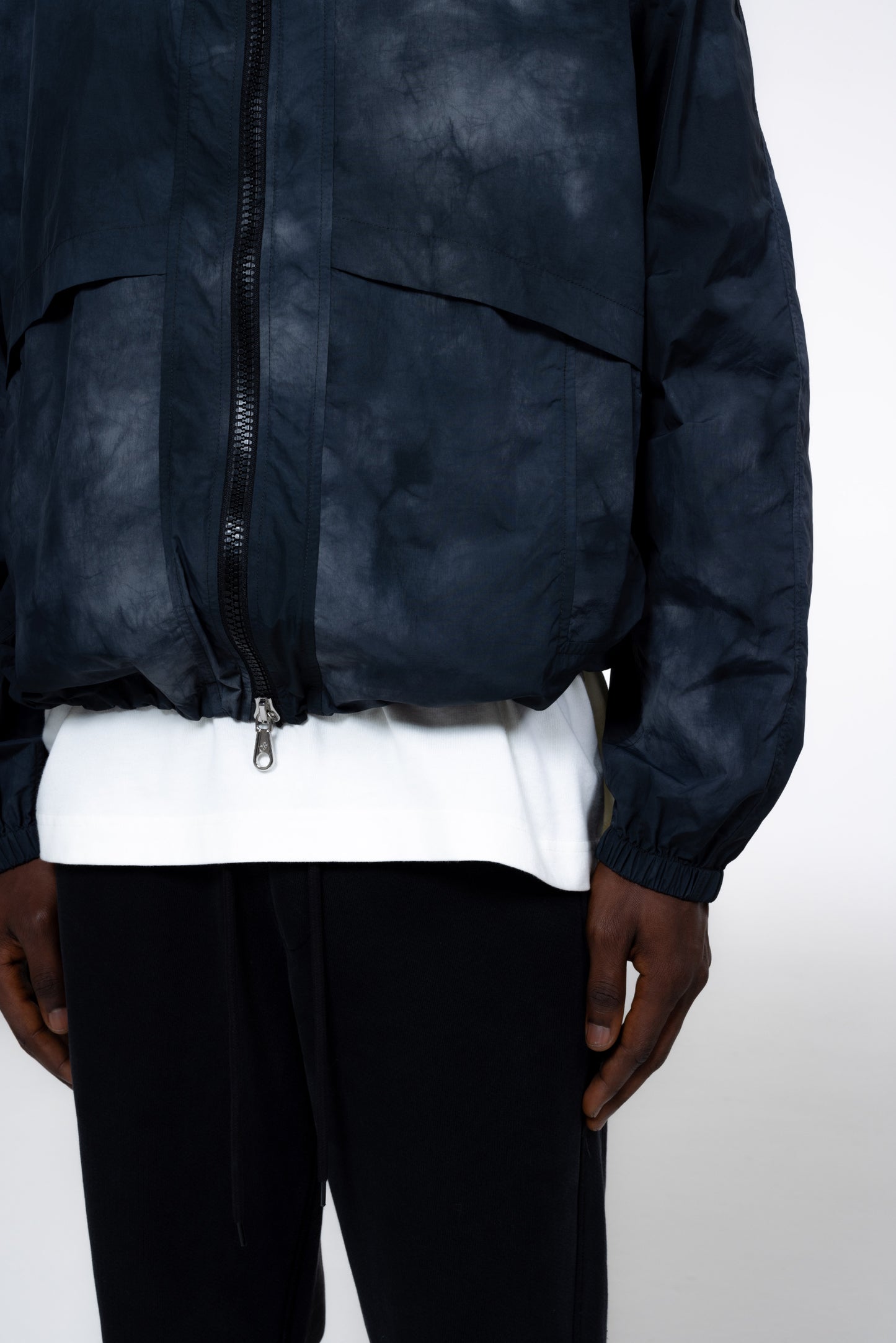 Cole Buxton | Silk Windbreaker | Mens | Black