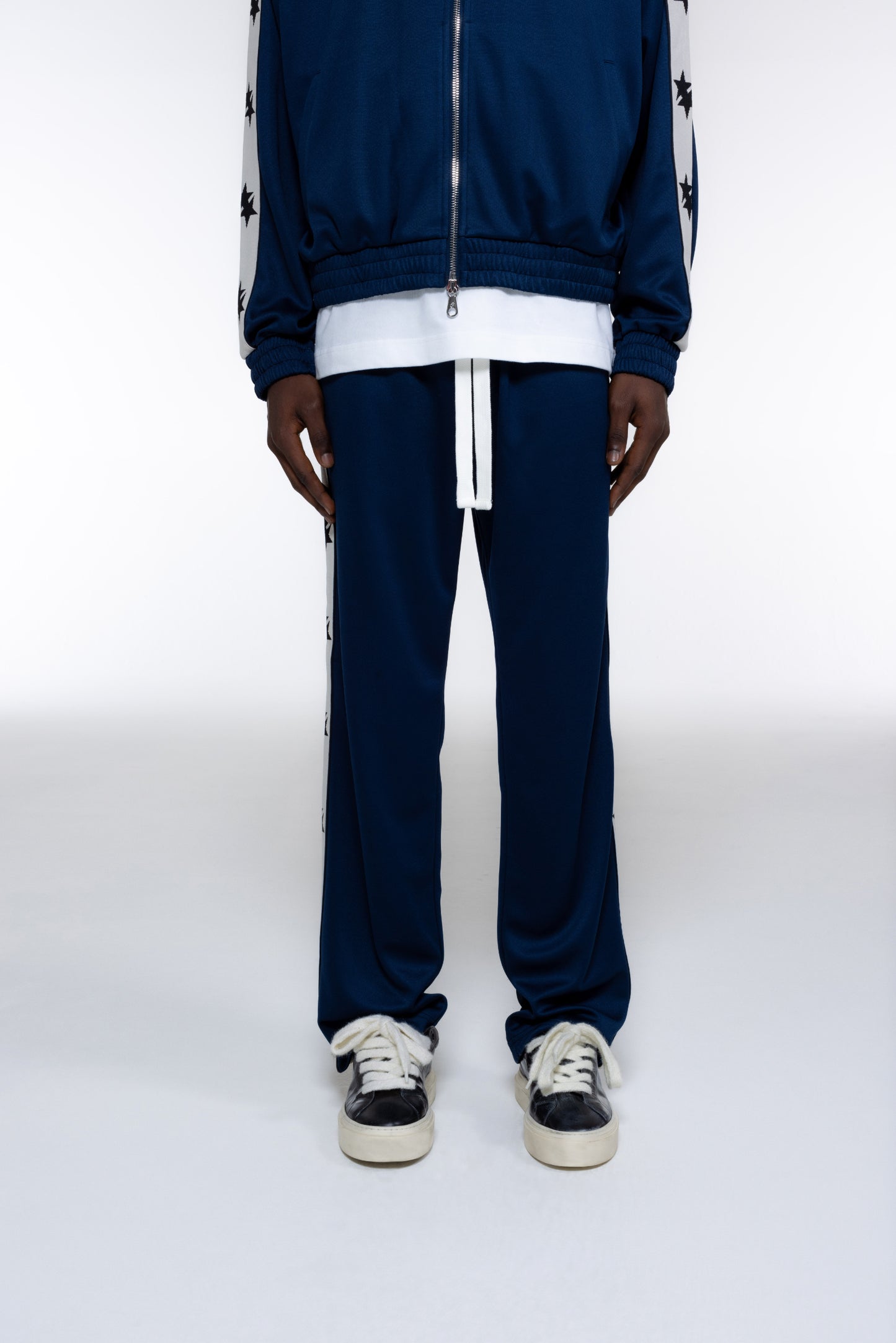 Cole Buxton | Two Star Tape Track Pants | Mens | Navy