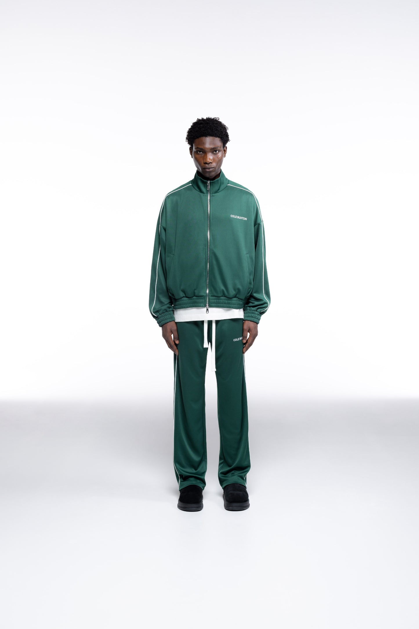 Cole Buxton | Piped Track Pants | Mens | Forest Green