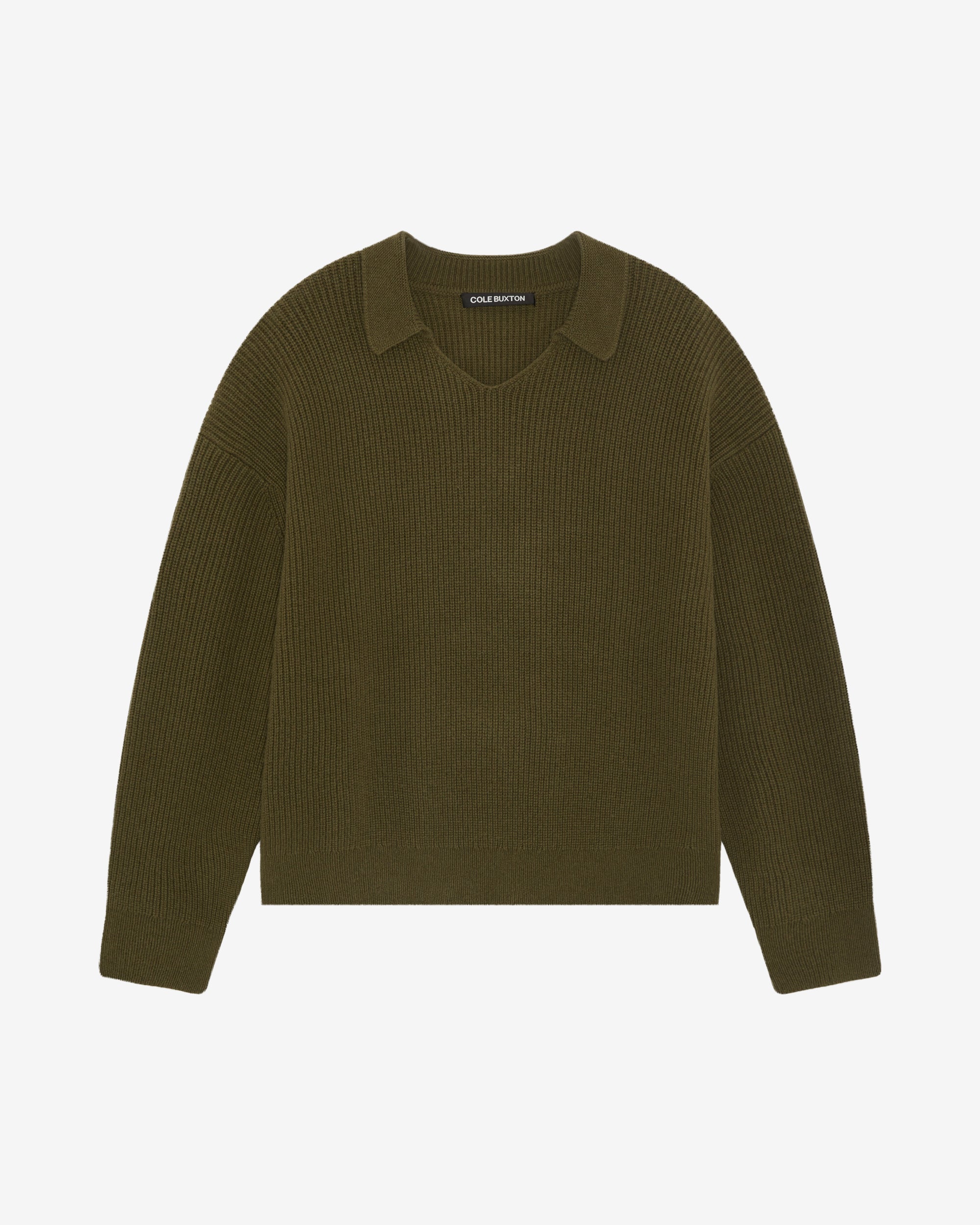 OPEN NECK KNIT POLO