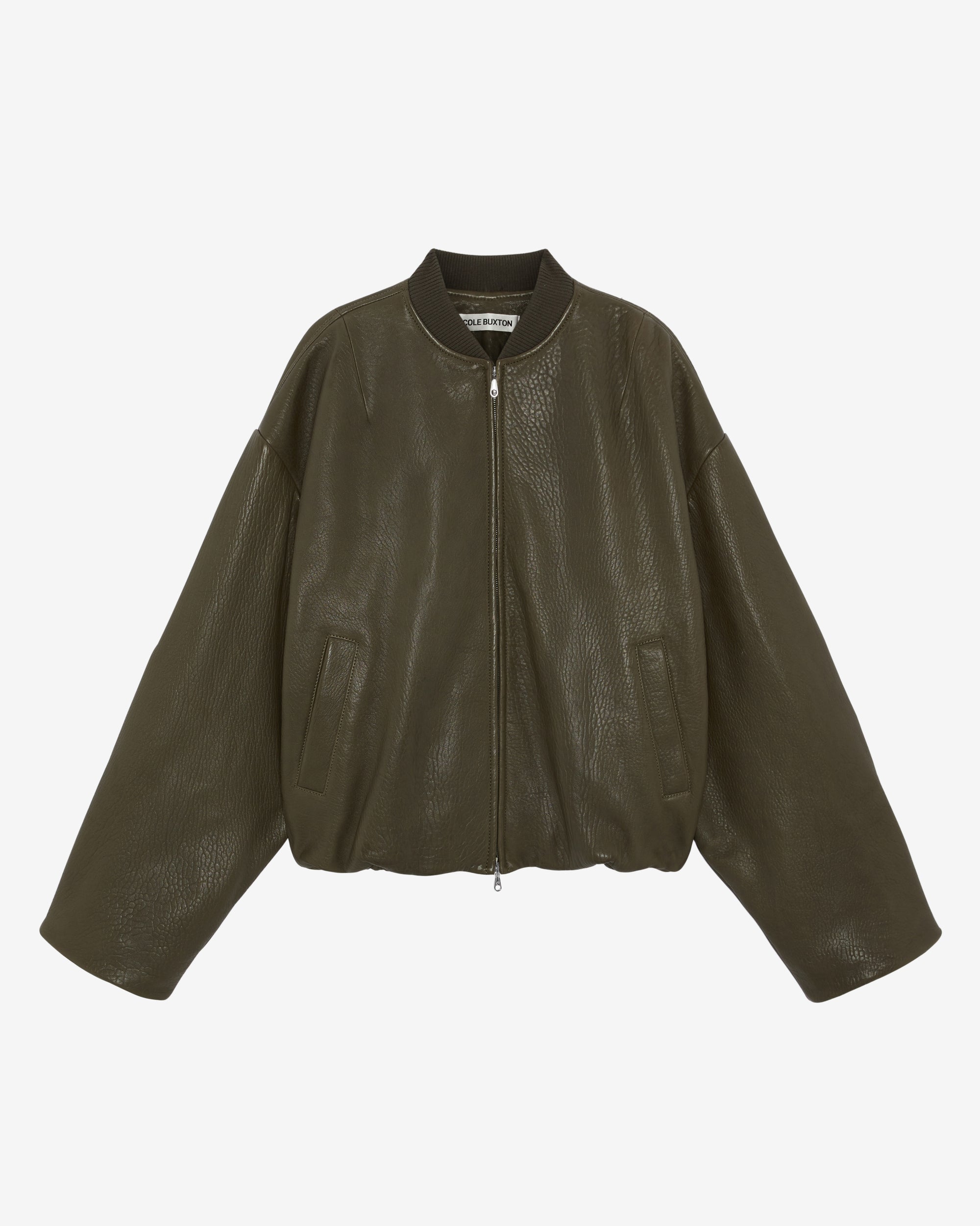 SHRUNKEN LEATHER BOMBER