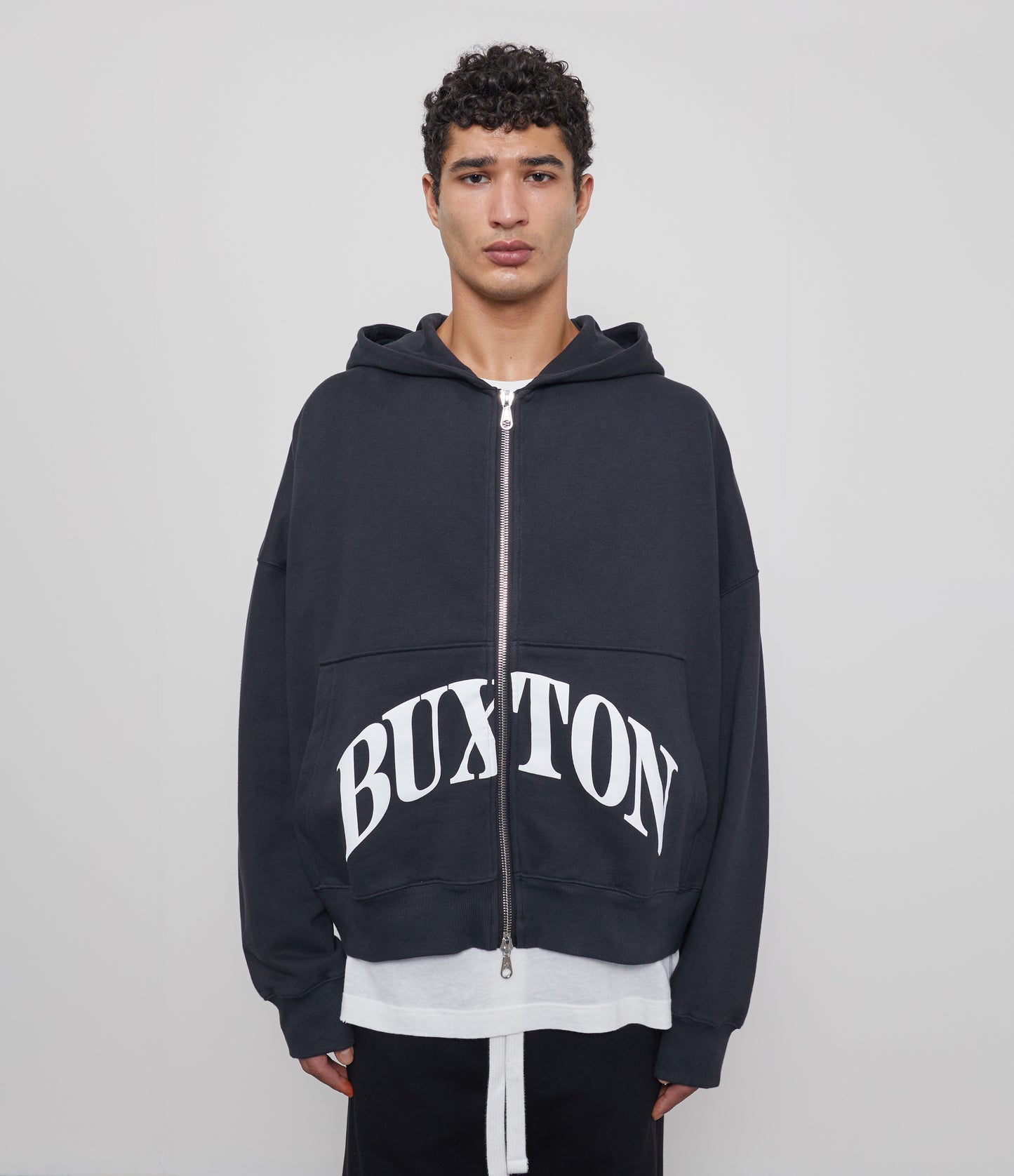 CB CROPPED LOGO ZIP HOODIE