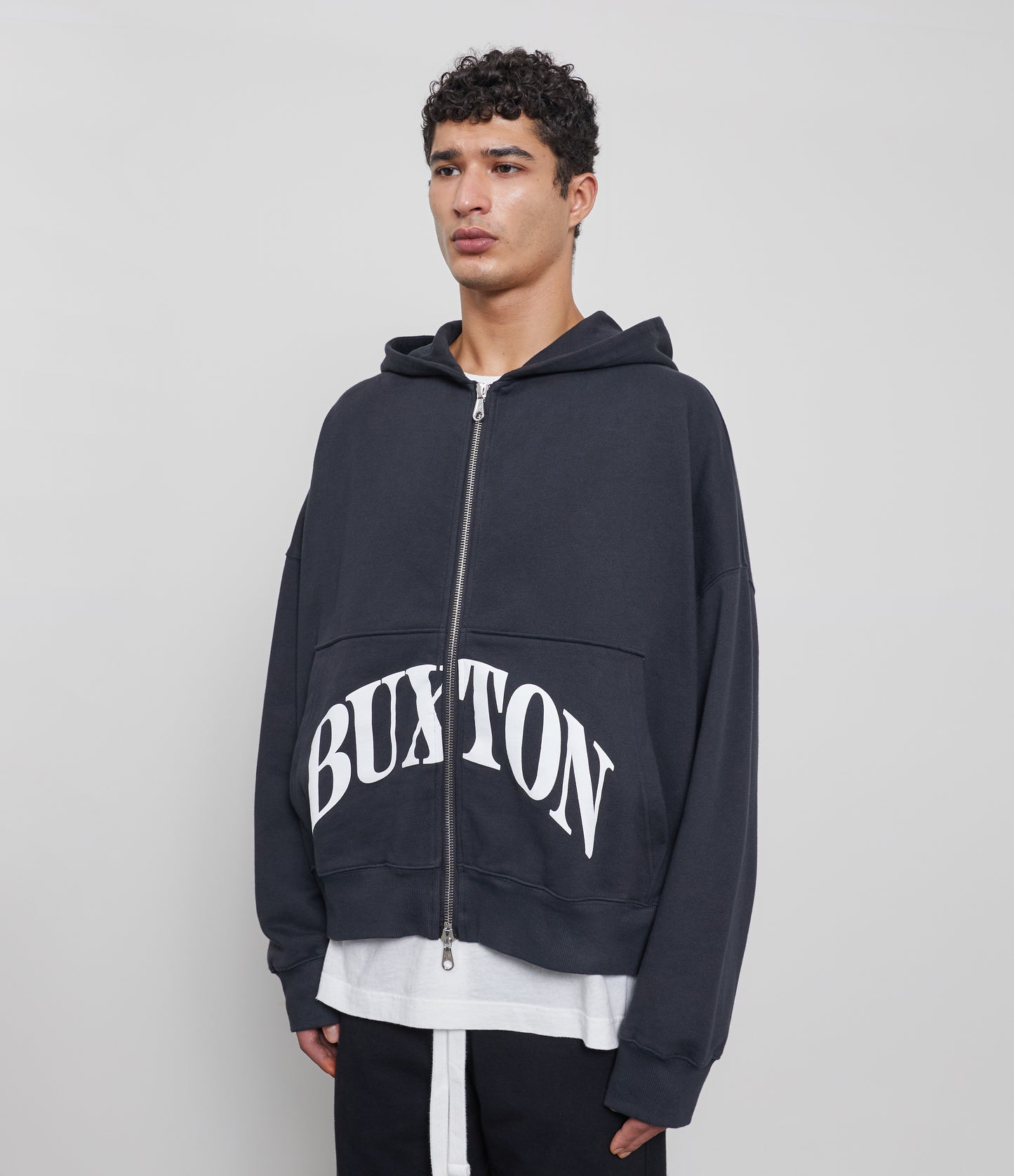 CB CROPPED LOGO ZIP HOODIE