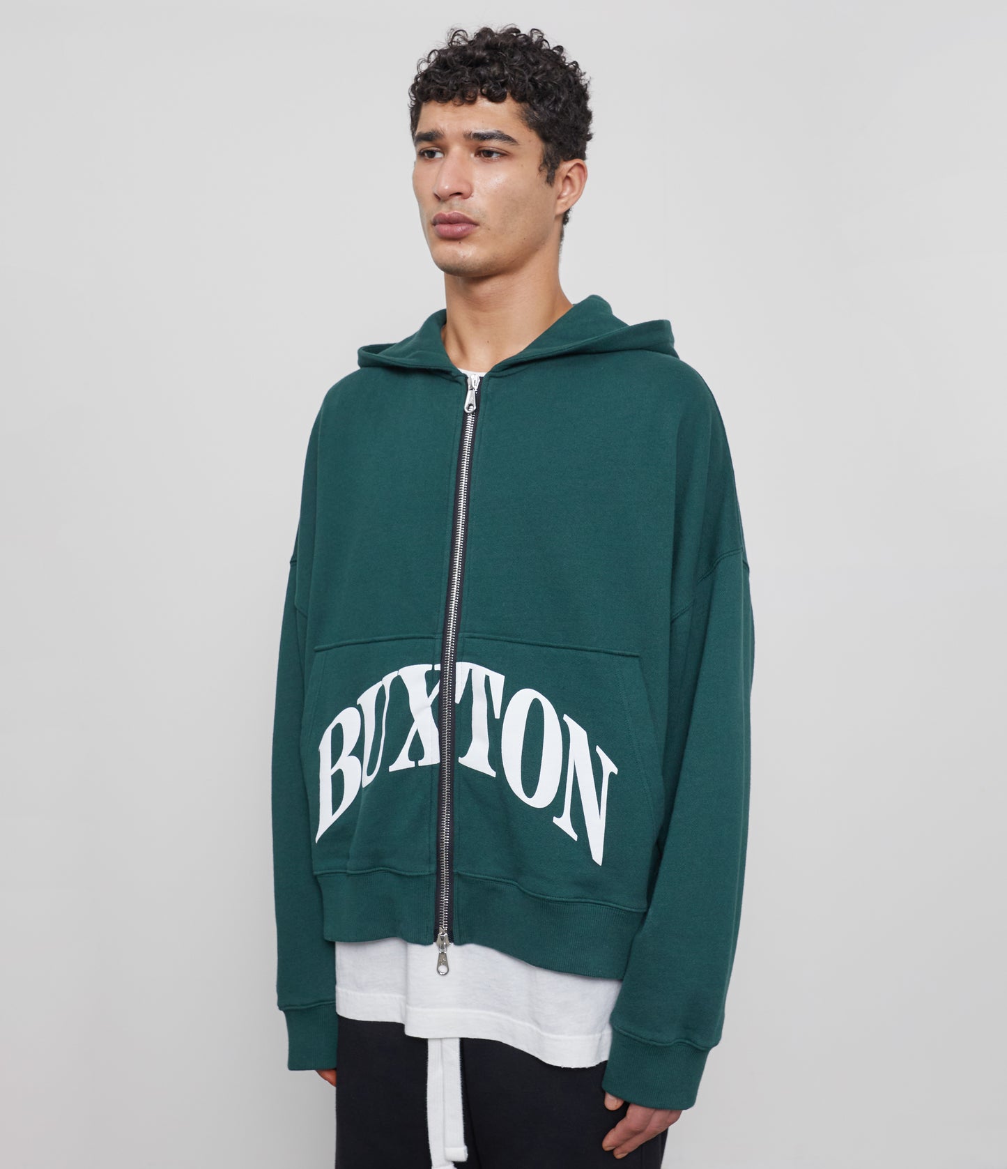 CB CROPPED LOGO ZIP HOODIE