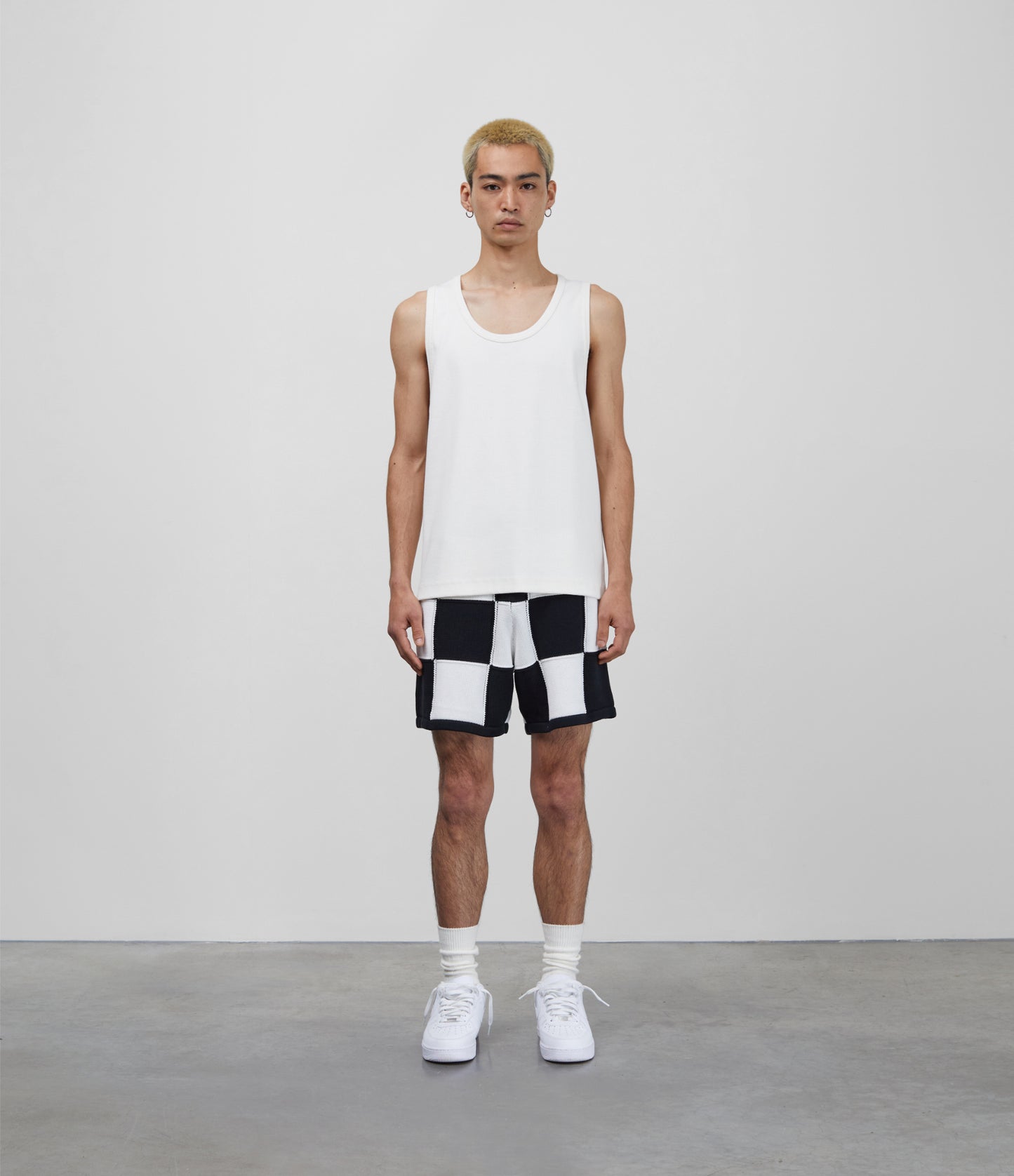 CB CHEQUERED KNIT SHORTS