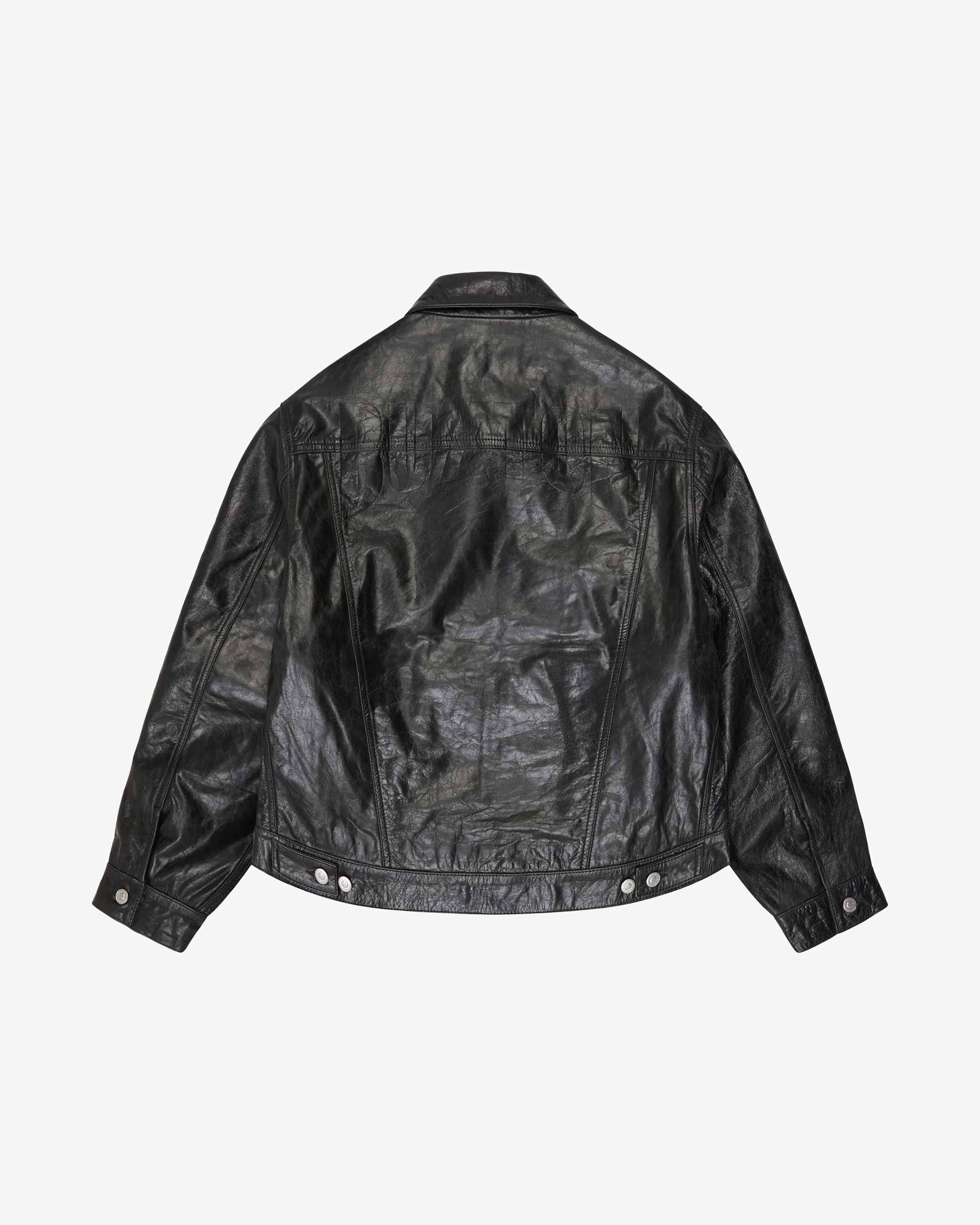 Cole Buxton | Leather Trucker Jacket | Mens | Leather | Black
