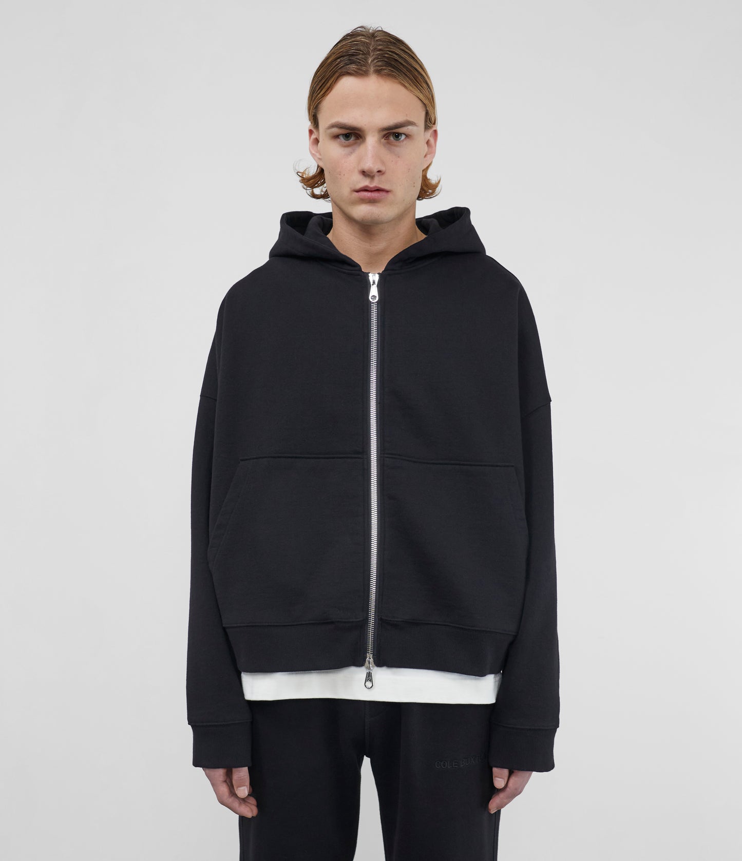 WARM UP CROPPED ZIPPED HOODIE