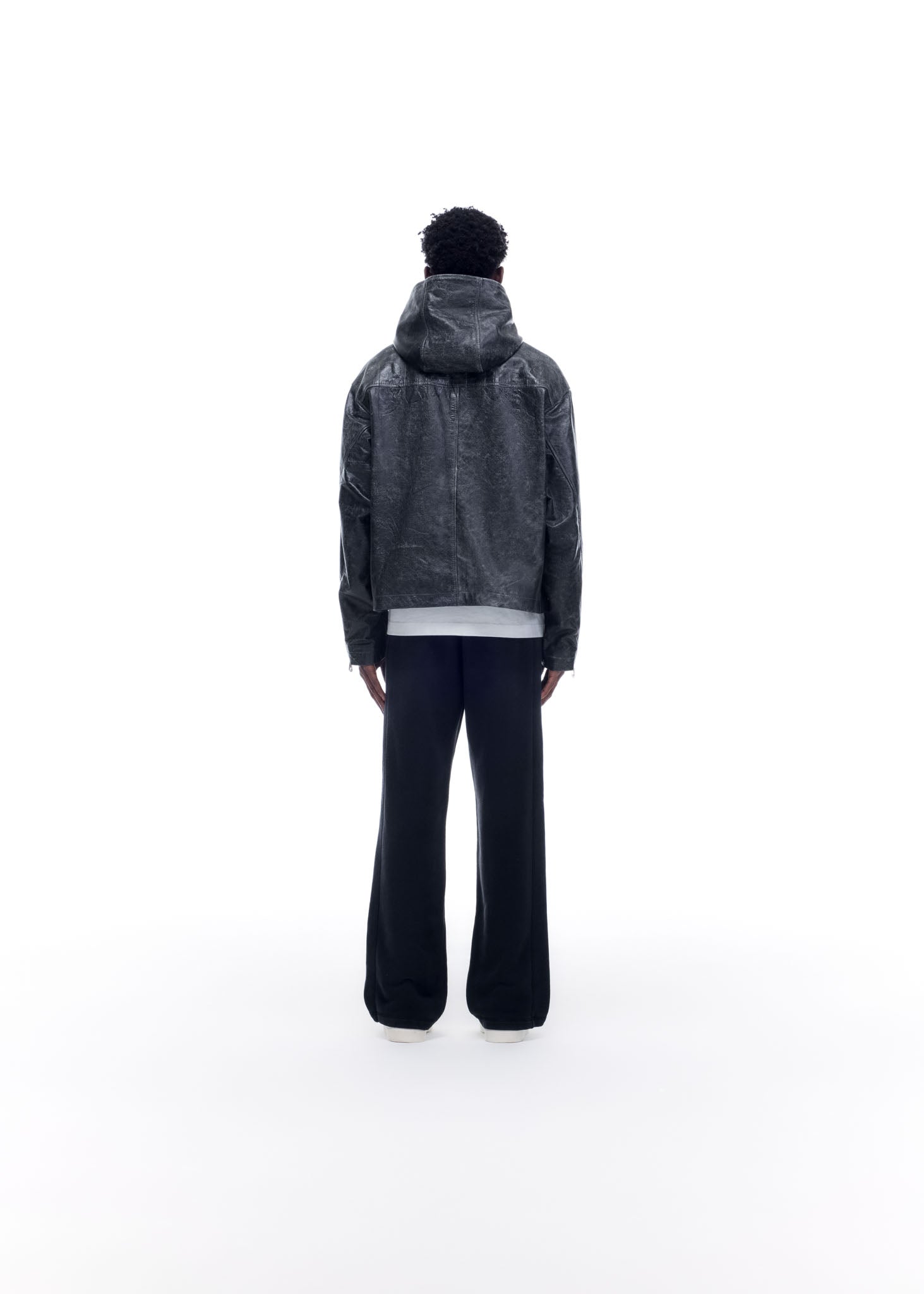 CB HOODED LEATHER JACKET