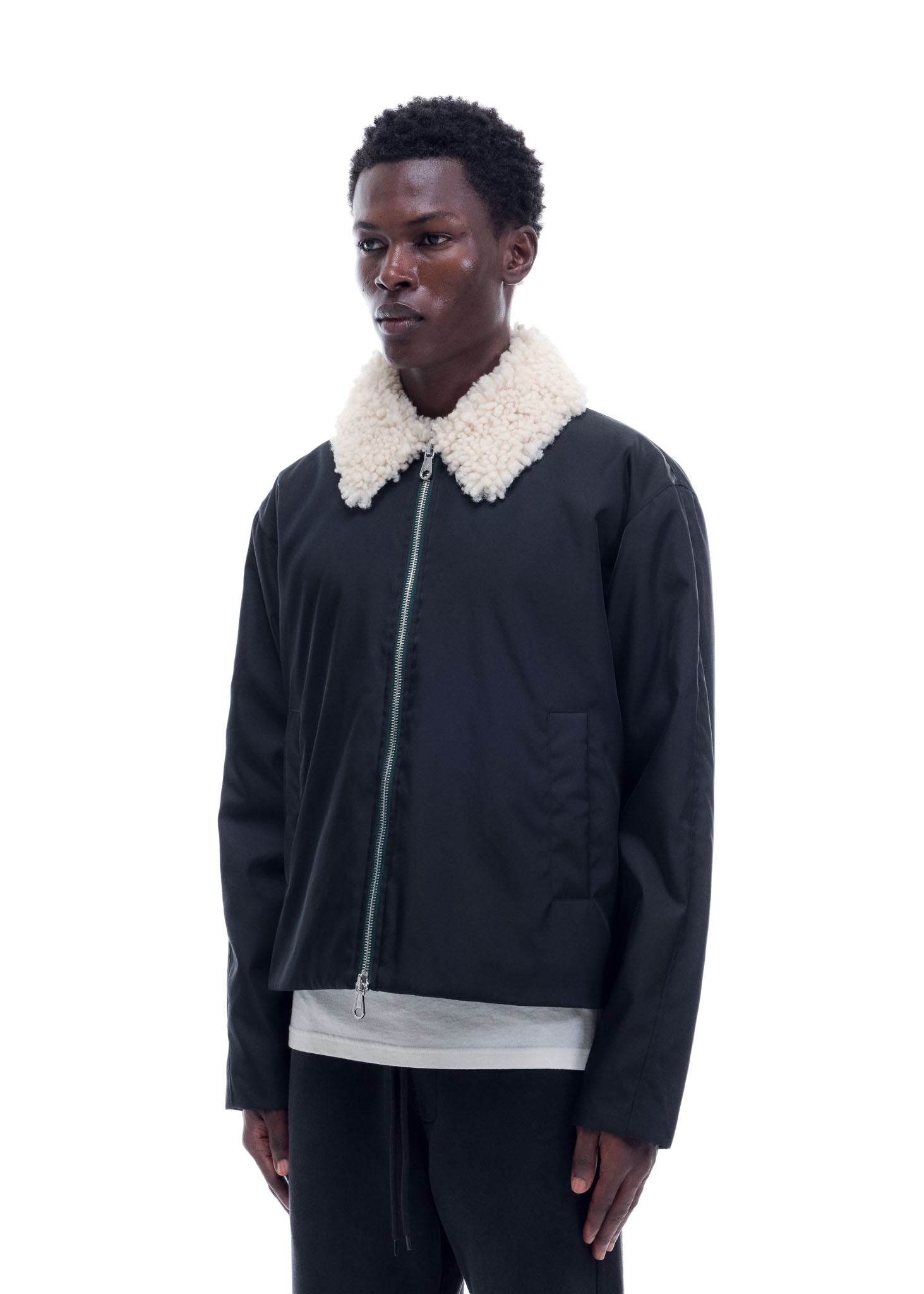 SHEARLING COLLAR CARGO JACKET