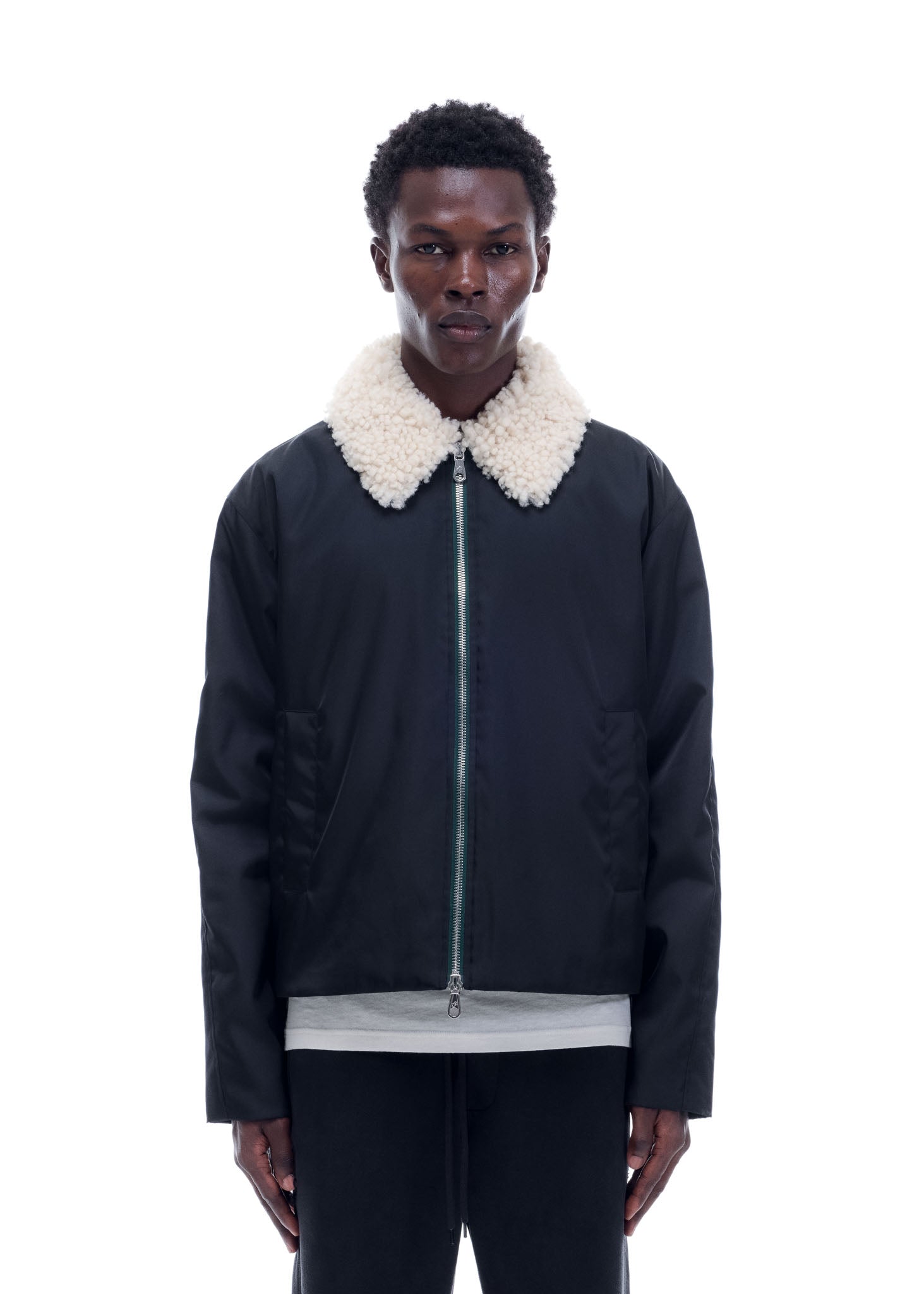 SHEARLING COLLAR CARGO JACKET