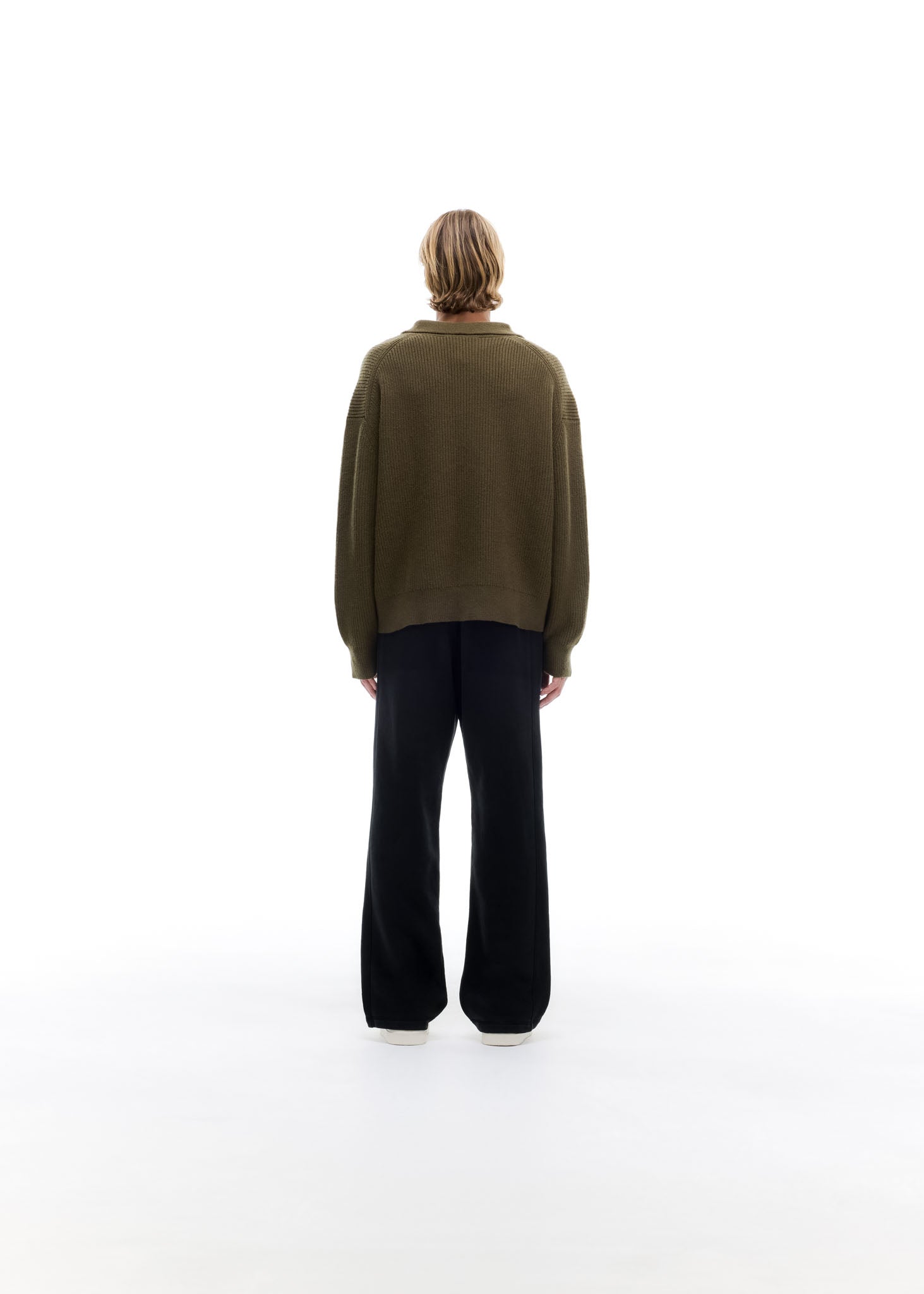 OPEN NECK KNIT POLO