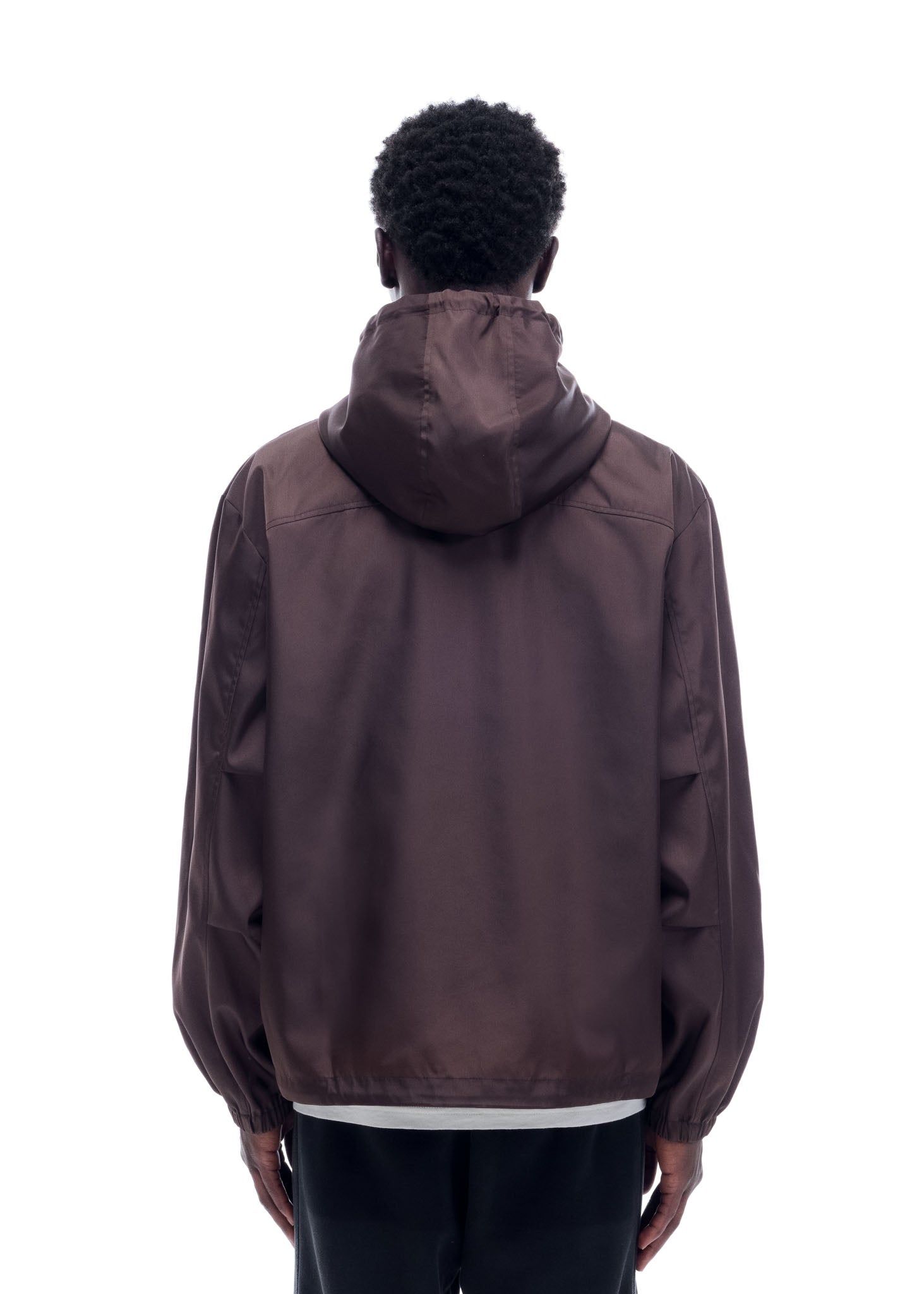 HOODED NYLON WINDBREAKER