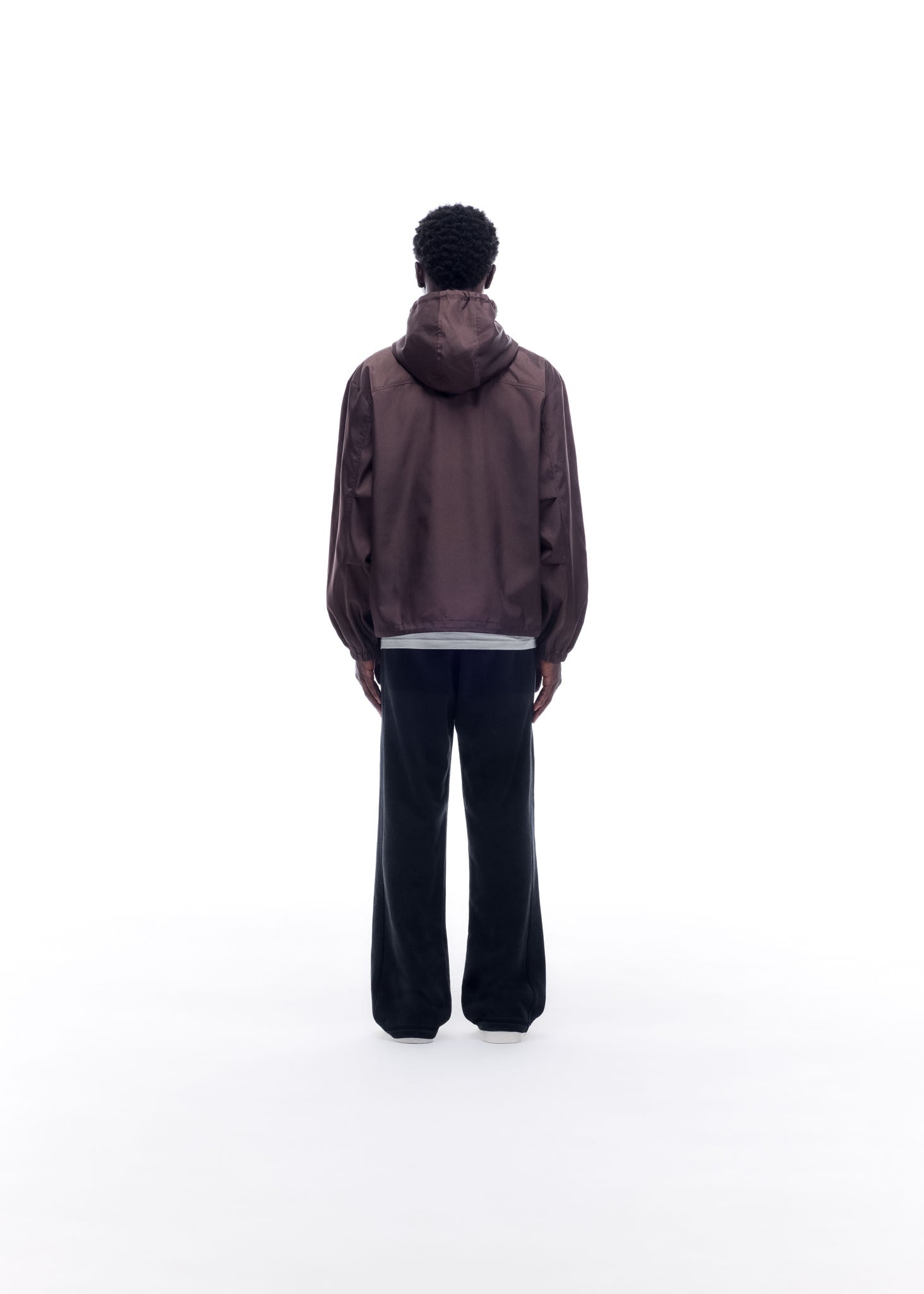 HOODED NYLON WINDBREAKER