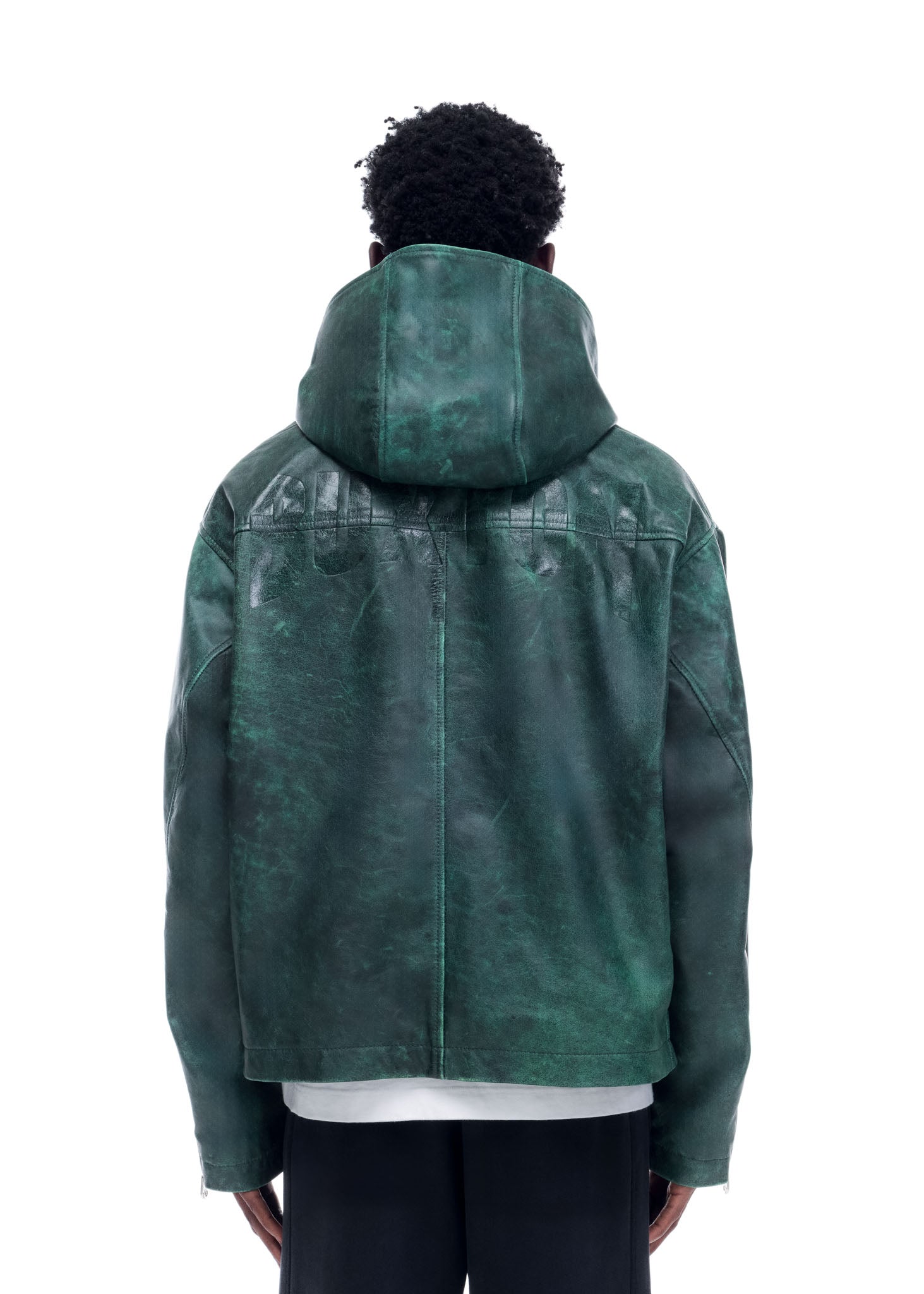 CB HOODED LEATHER JACKET