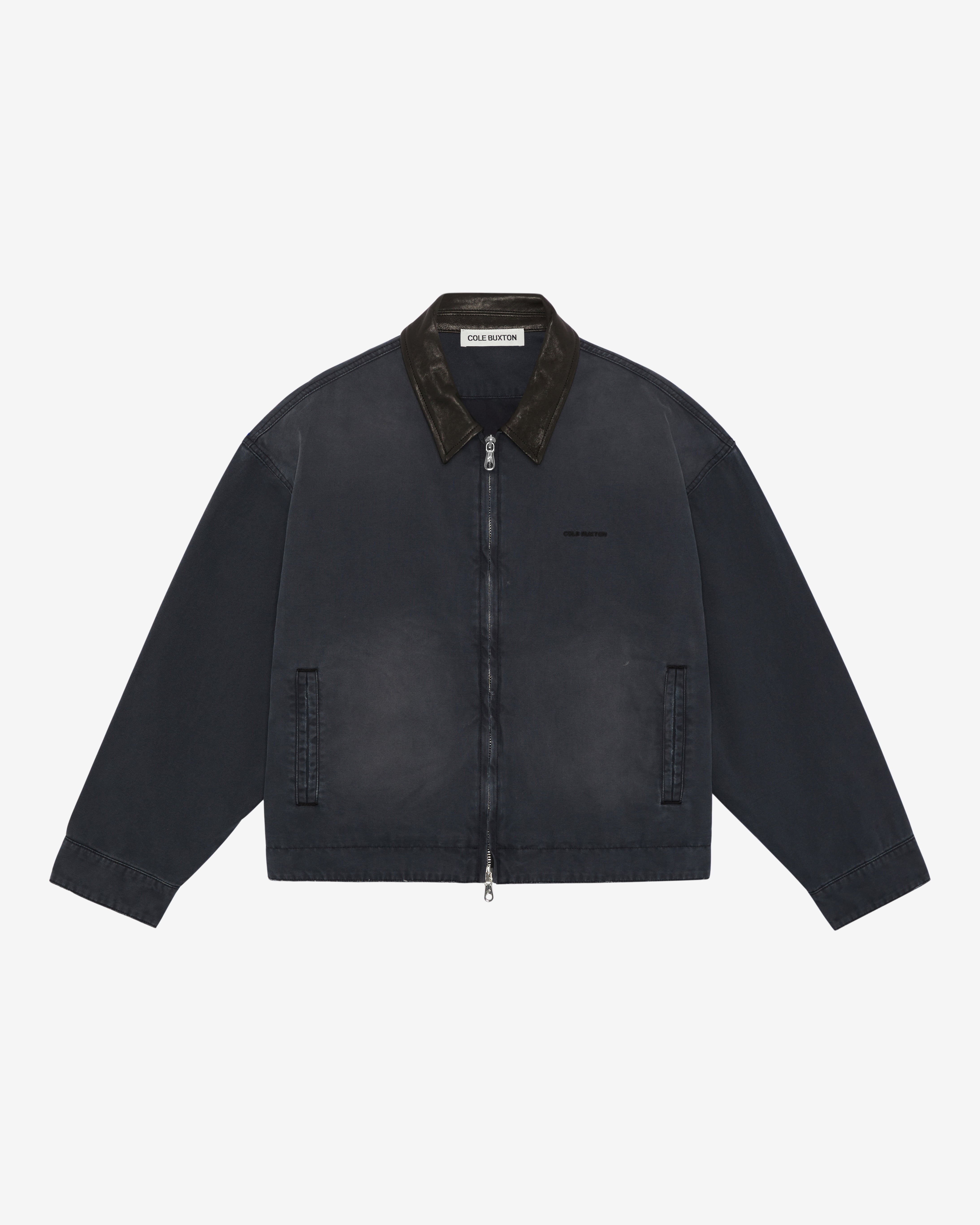 LEATHER COLLAR DISTRESSED TRUCKER – Cole Buxton