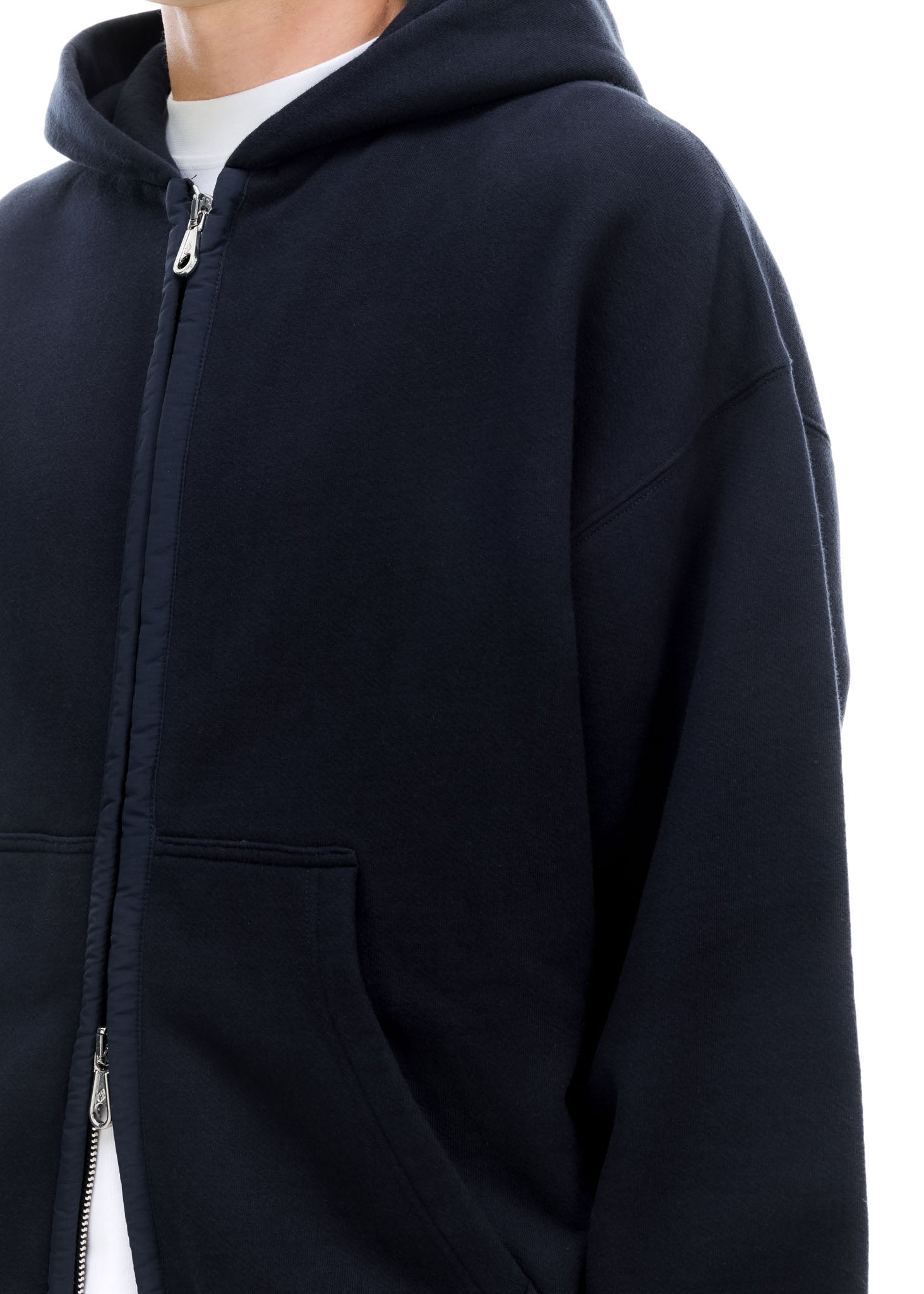 NYLON TAPE ZIPPED HOODIE