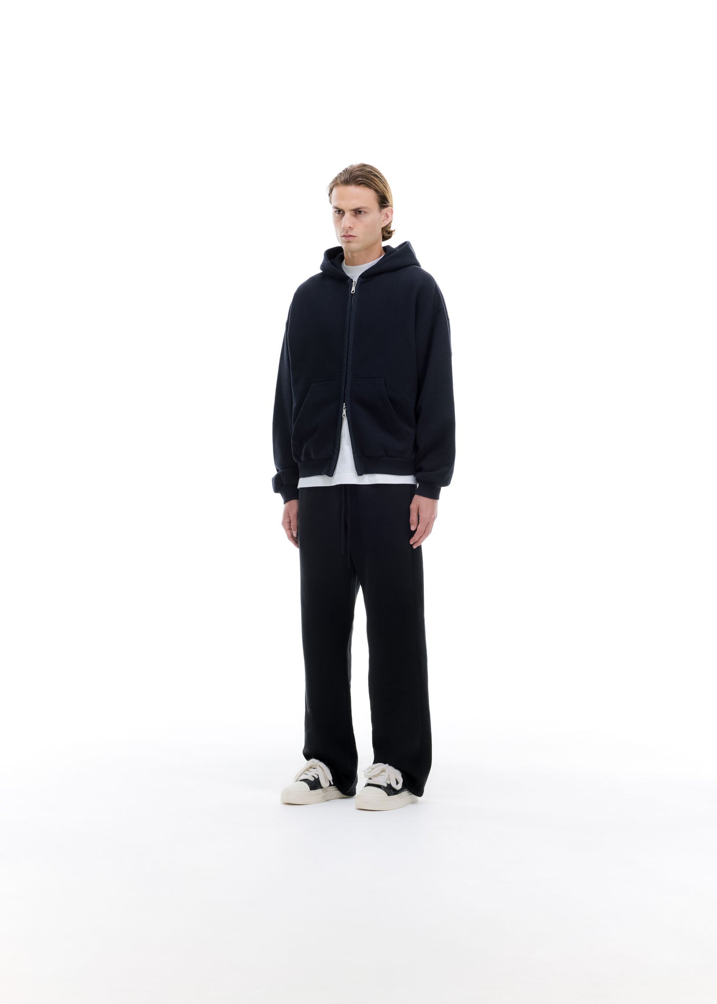 NYLON TAPE ZIPPED HOODIE