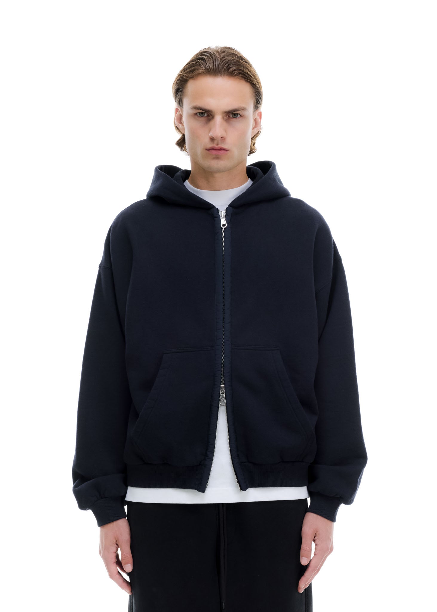 NYLON TAPE ZIPPED HOODIE