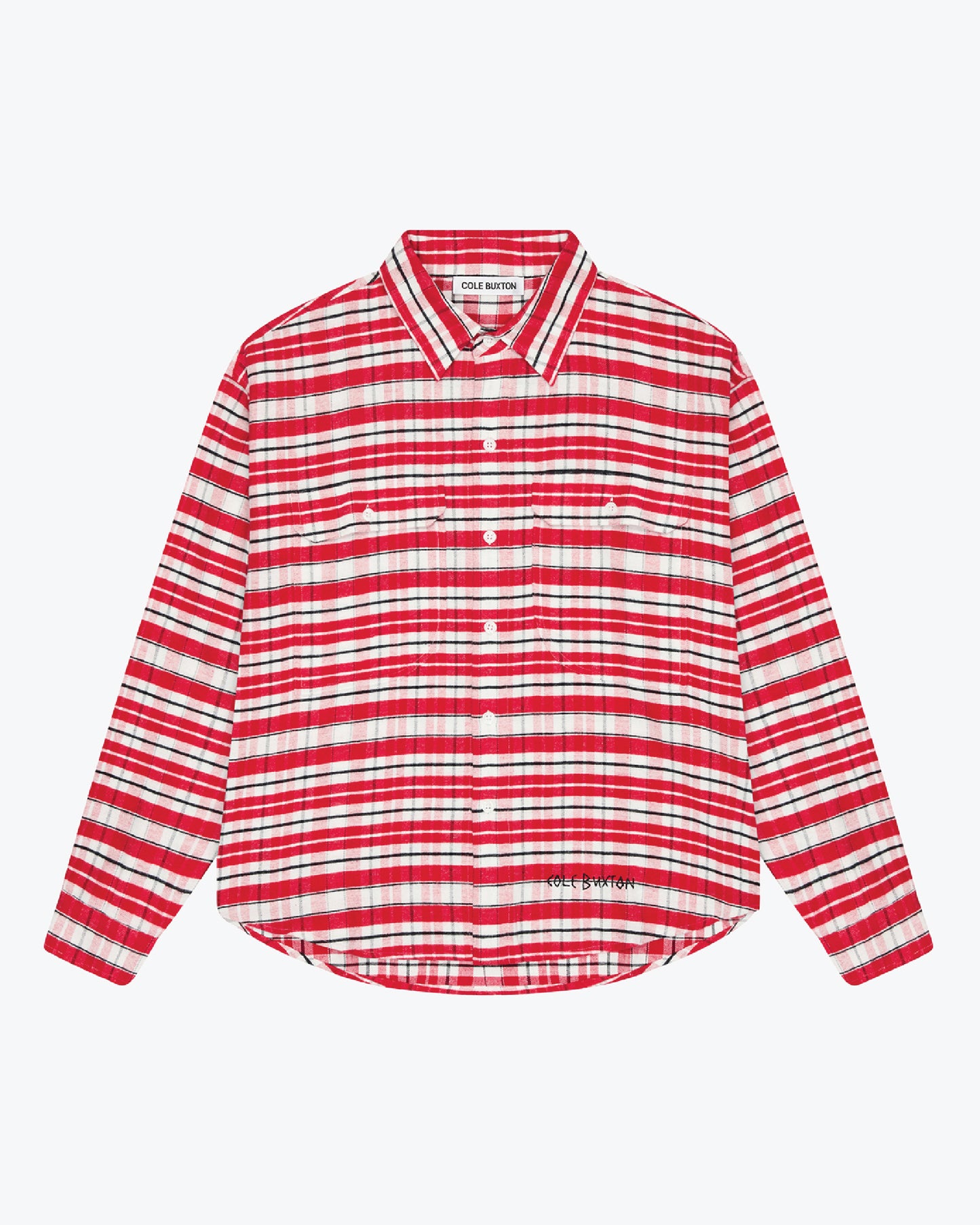 Cole Buxton | Flannel Shirt | Mens | Cotton | Red