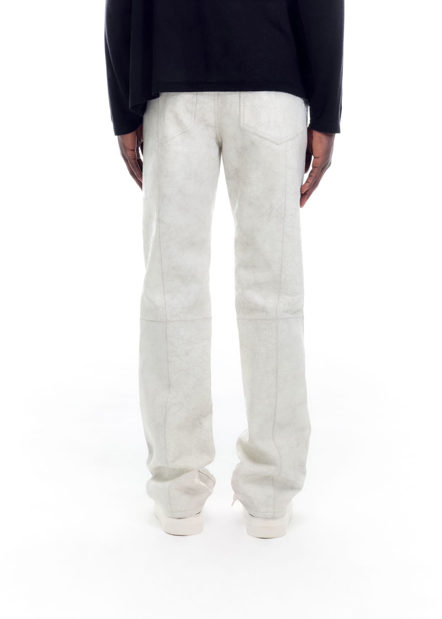 CRACKED PAINT LEATHER PANTS