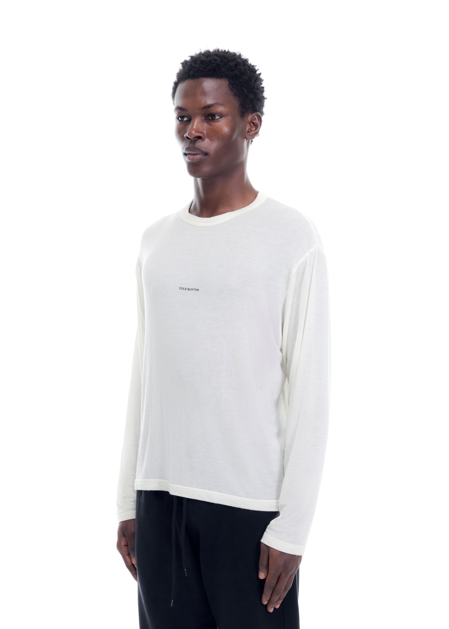 MINI LOGO SHEER LONG SLEEVE T-SHIRT