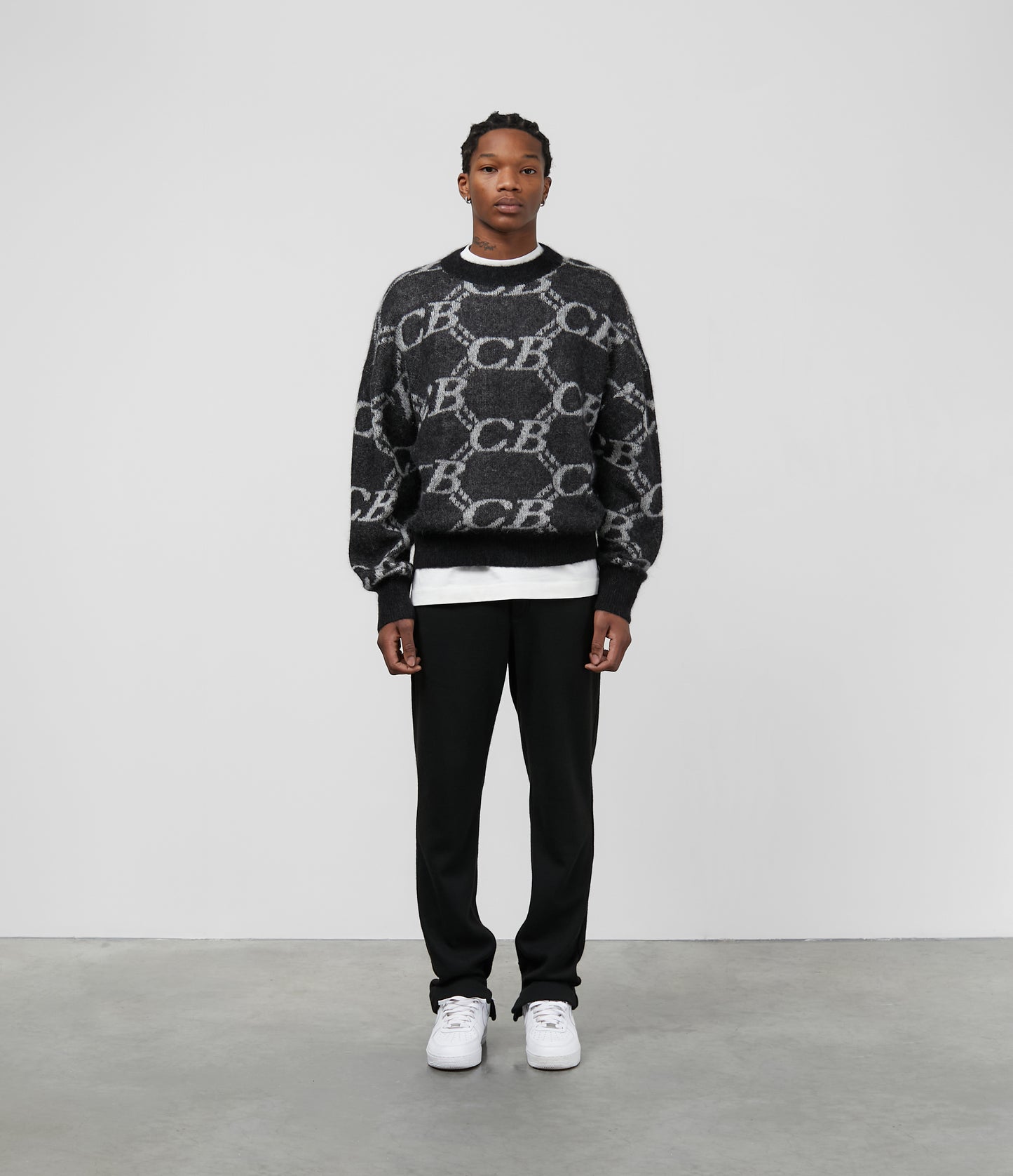CB MONOGRAM KNIT SWEATER