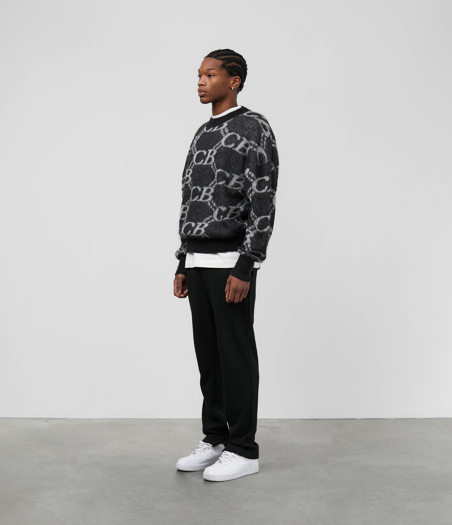 CB MONOGRAM KNIT SWEATER