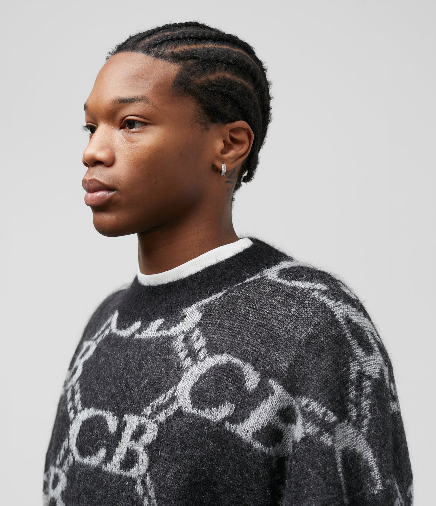 CB MONOGRAM KNIT SWEATER