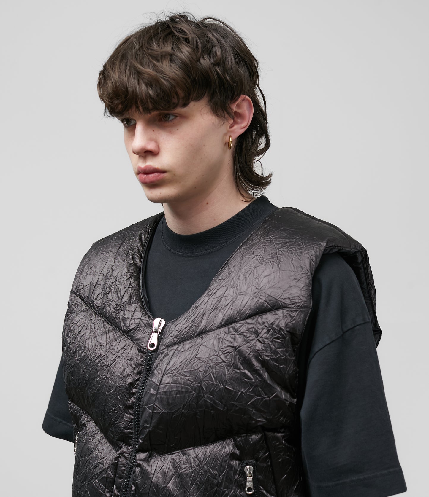 ALUMINIUM CRINKLE GILET
