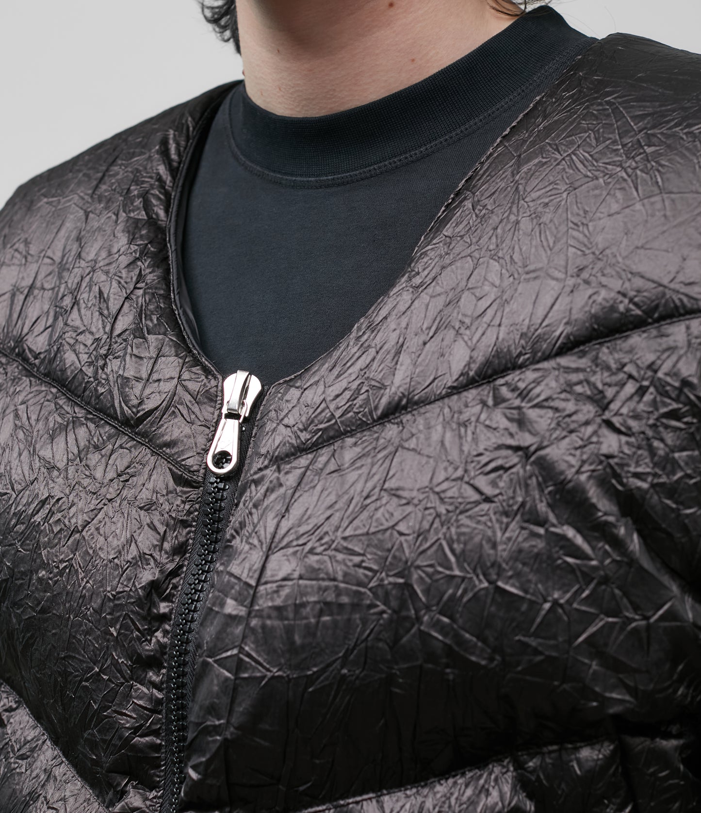 ALUMINIUM CRINKLE GILET