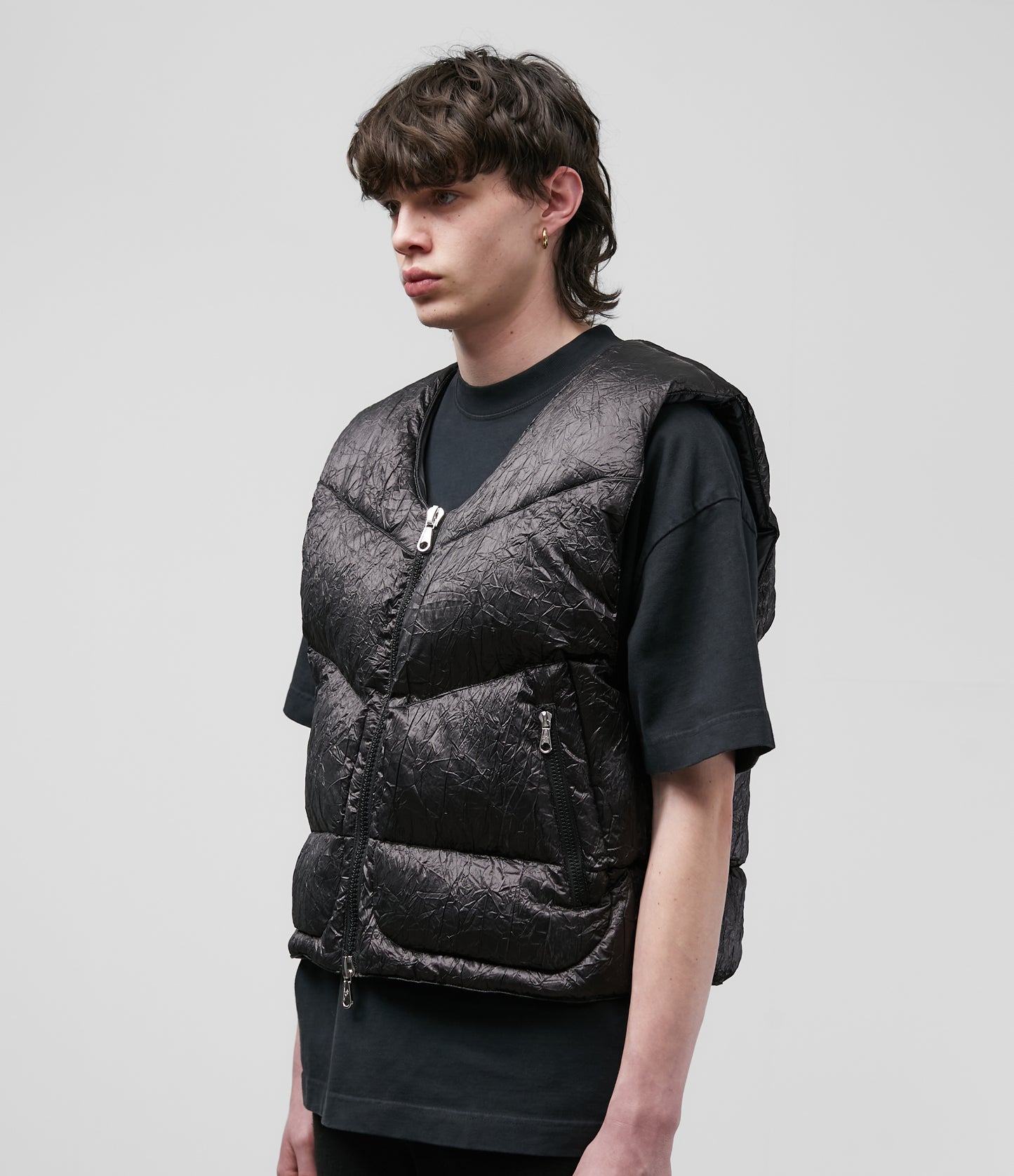 ALUMINIUM CRINKLE GILET
