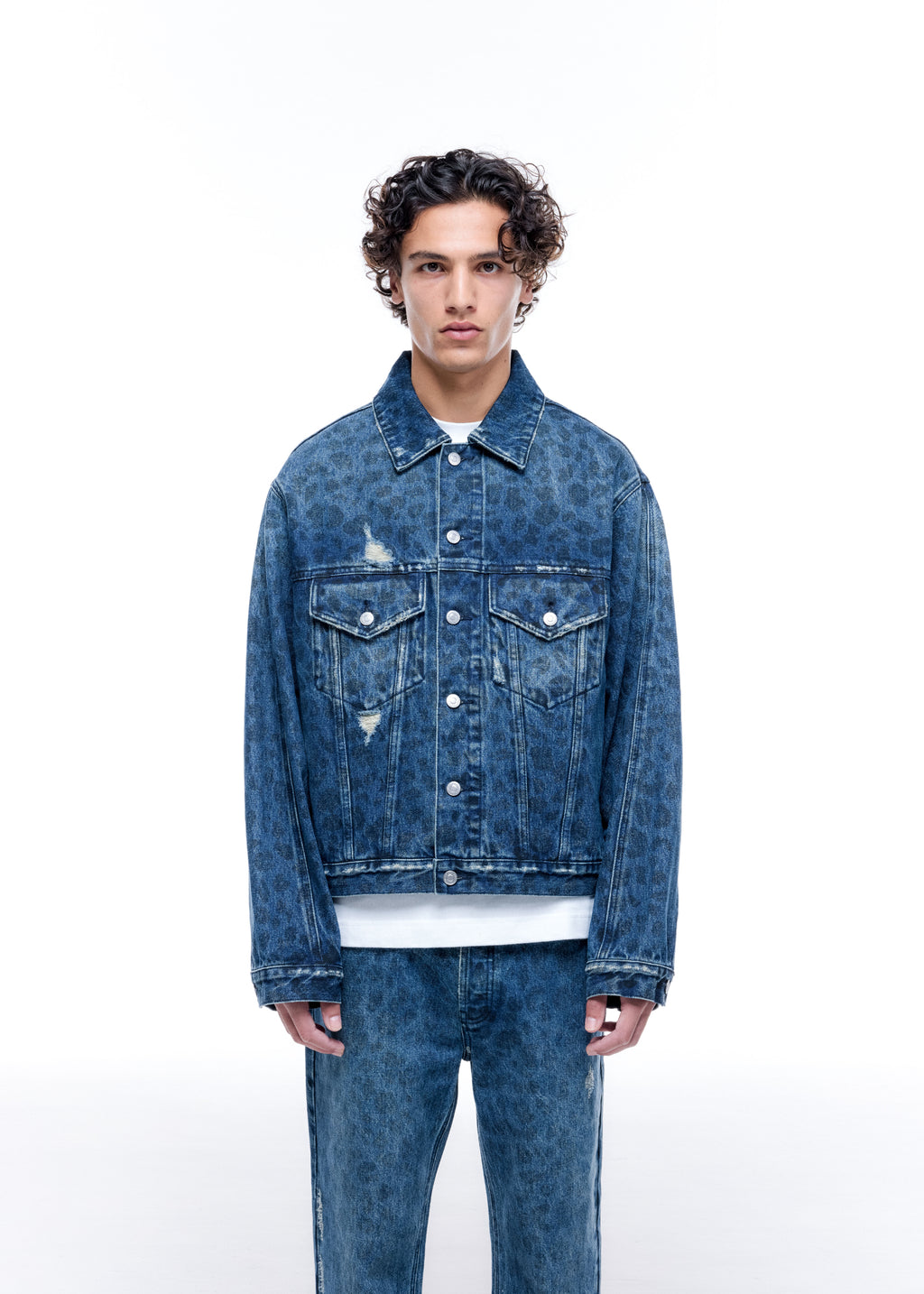 LEOPARD PRINT DENIM JACKET