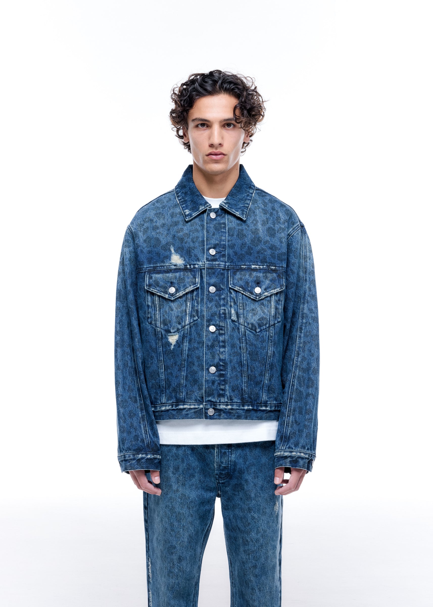 LEOPARD PRINT DENIM JACKET