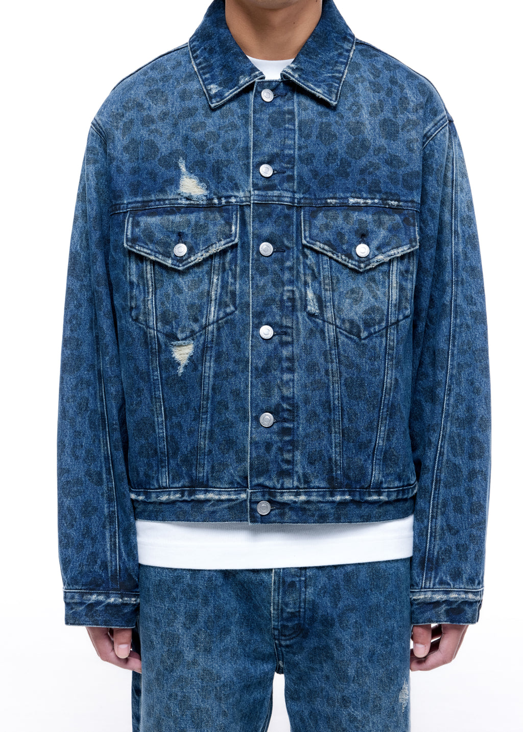 LEOPARD PRINT DENIM JACKET