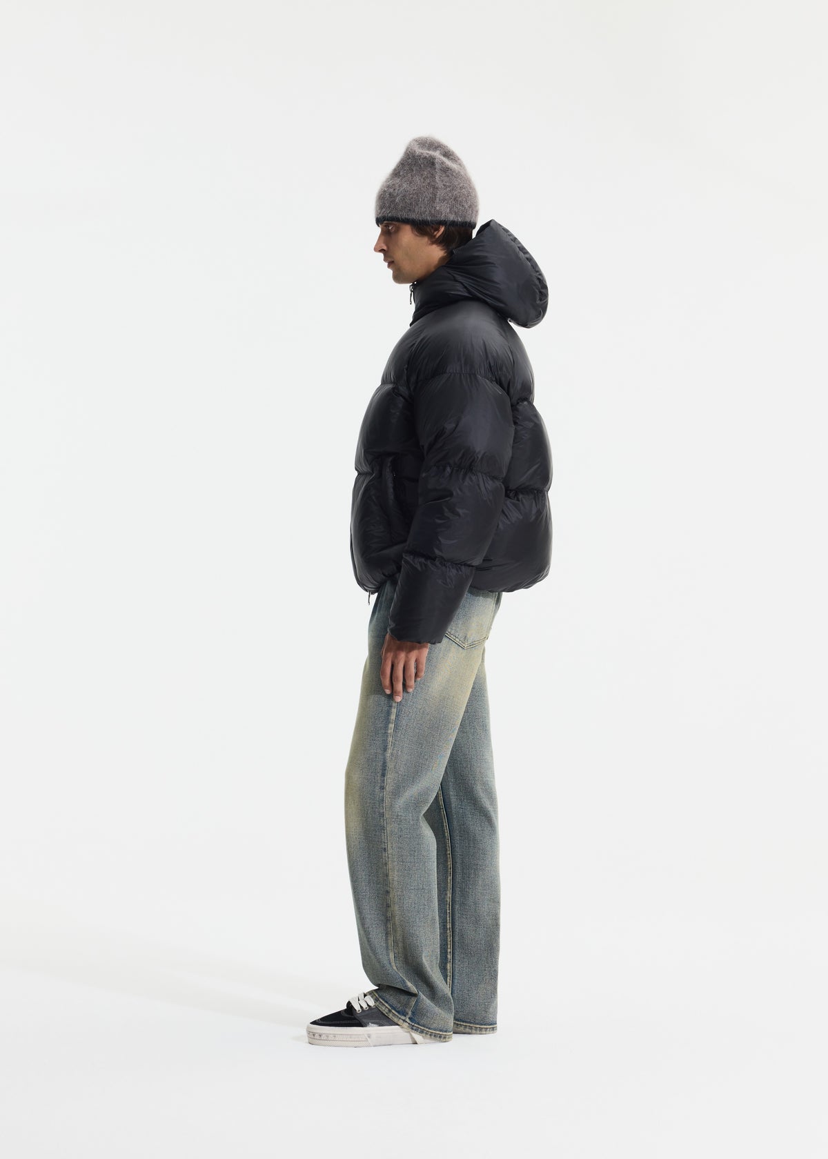TRANSLUCENT HOODED DOWN JACKET