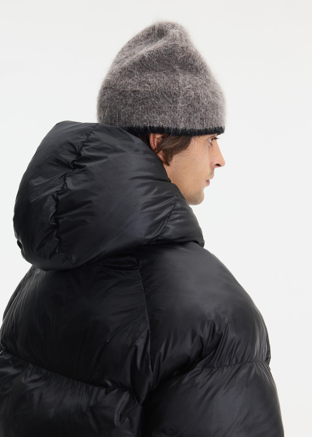 TRANSLUCENT HOODED DOWN JACKET