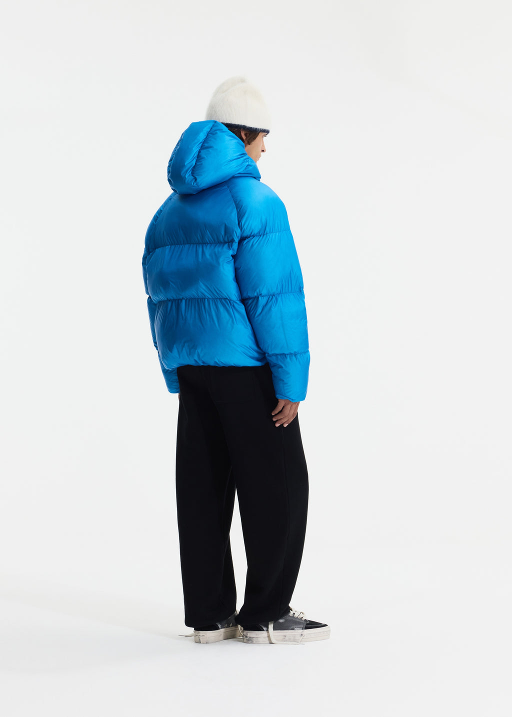 TRANSLUCENT HOODED DOWN JACKET
