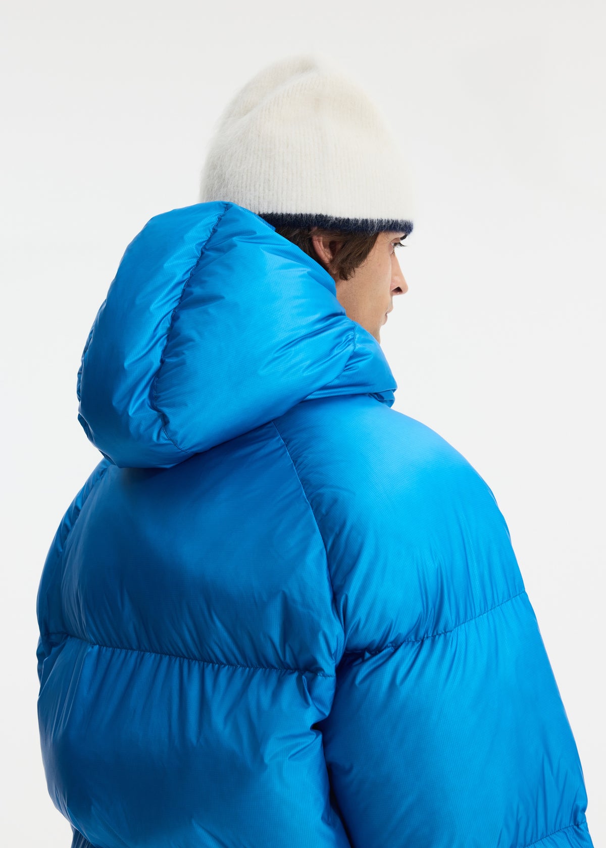 TRANSLUCENT HOODED DOWN JACKET