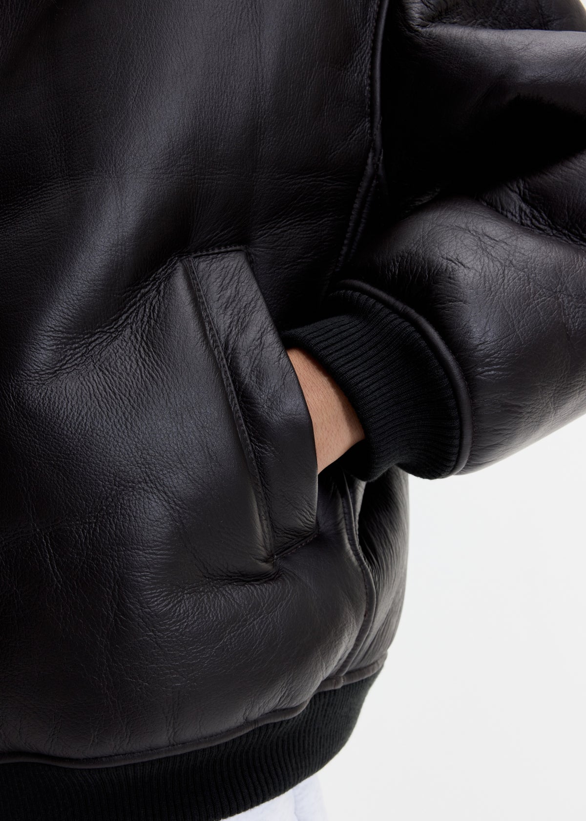 SHEARLING ZIPPED HOODIE