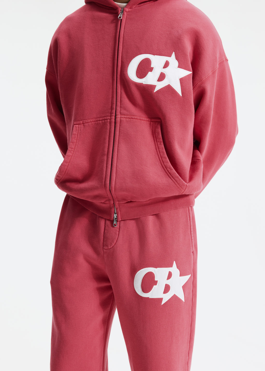 CB STAR APPLIQUE ZIPPED HOODIE