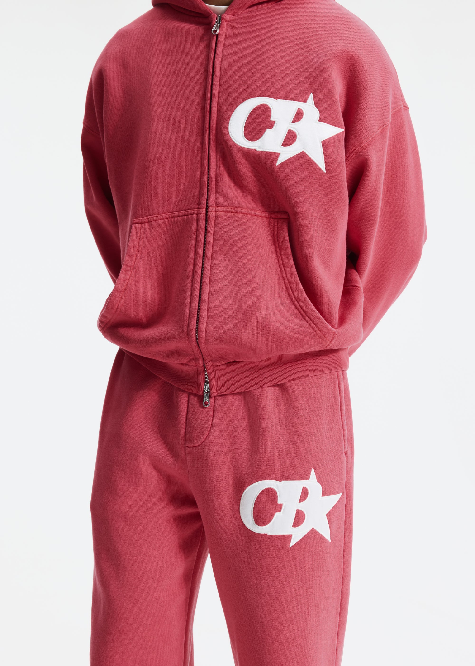 CB STAR APPLIQUE ZIPPED HOODIE