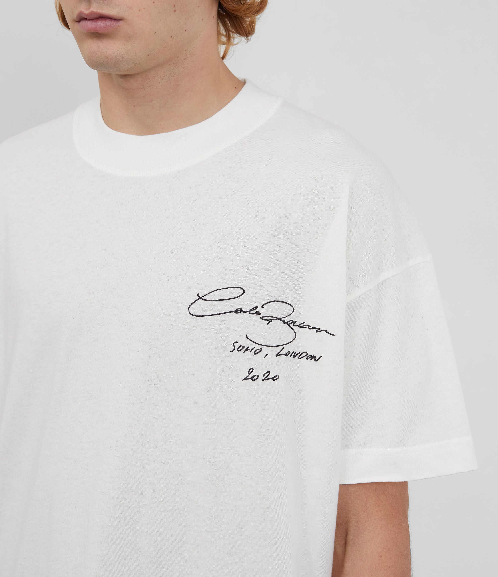 Cole Buxton | Vintage Signature T-Shirt | Mens | Cotton | Vintage White