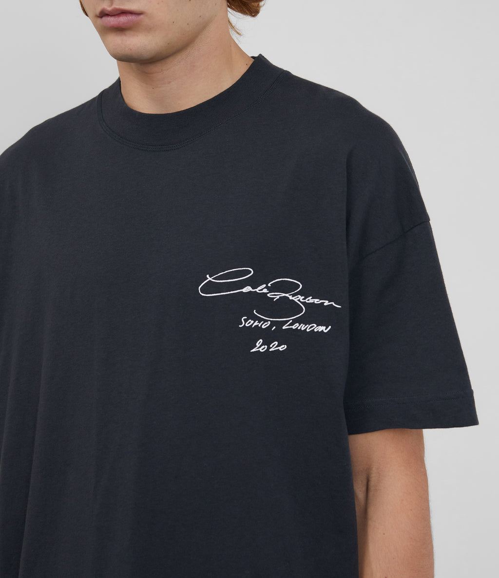 Cole Buxton | Vintage Signature T-Shirt | Mens | Cotton | Vintage Black
