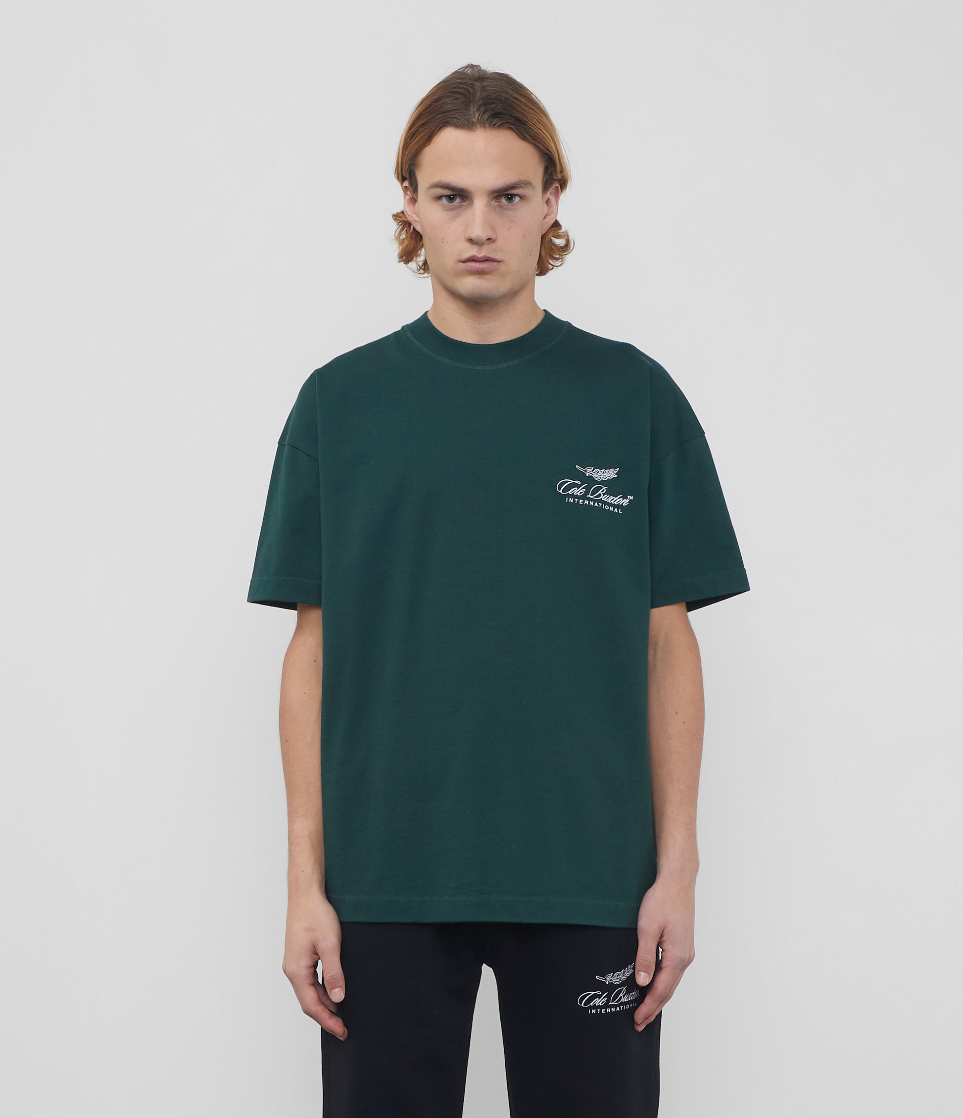 Cole Buxton | International T-Shirt | Mens | Cotton | Forest Green