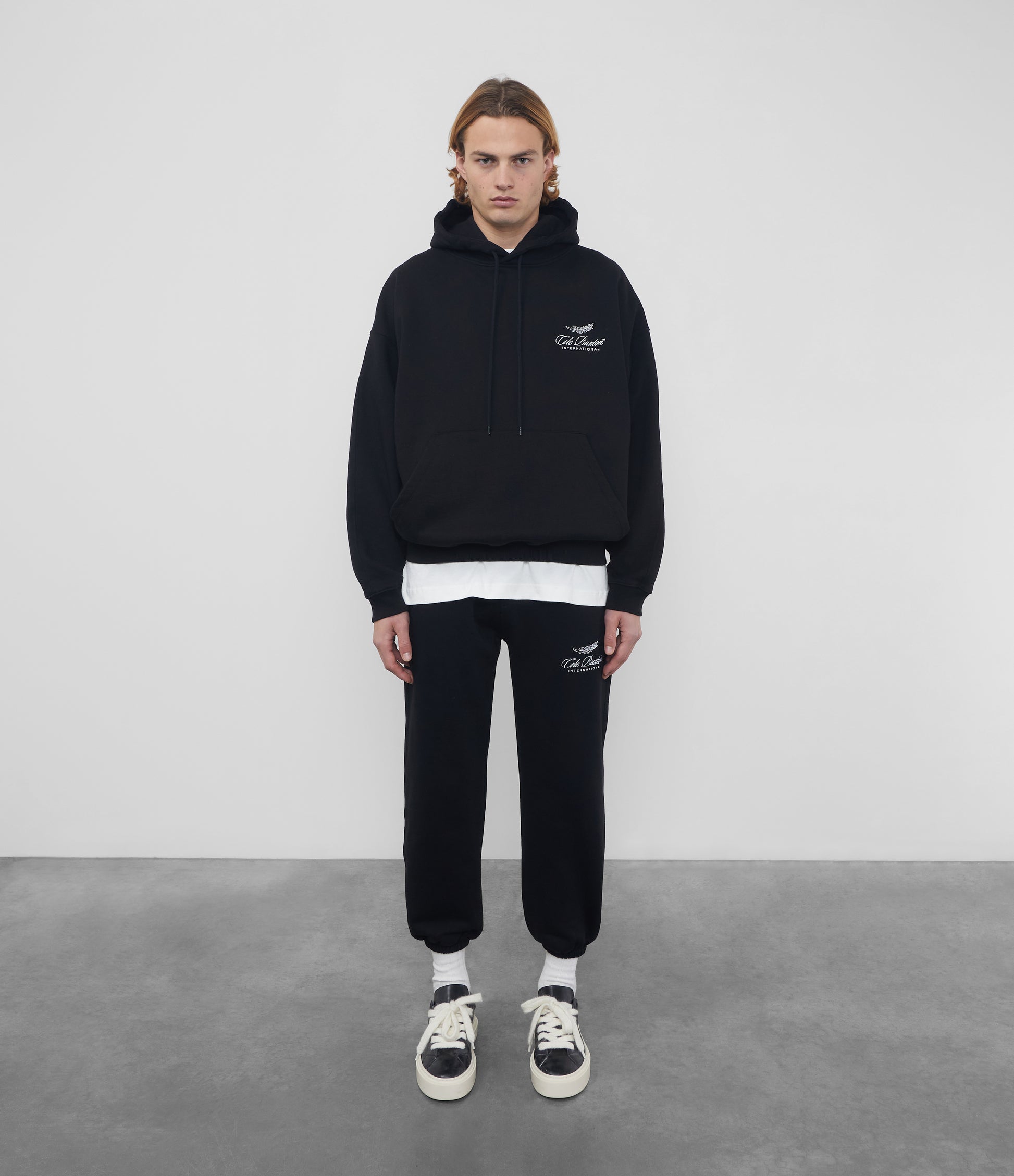 Cole Buxton | International Hoodie | Mens | Cotton | Vintage Black
