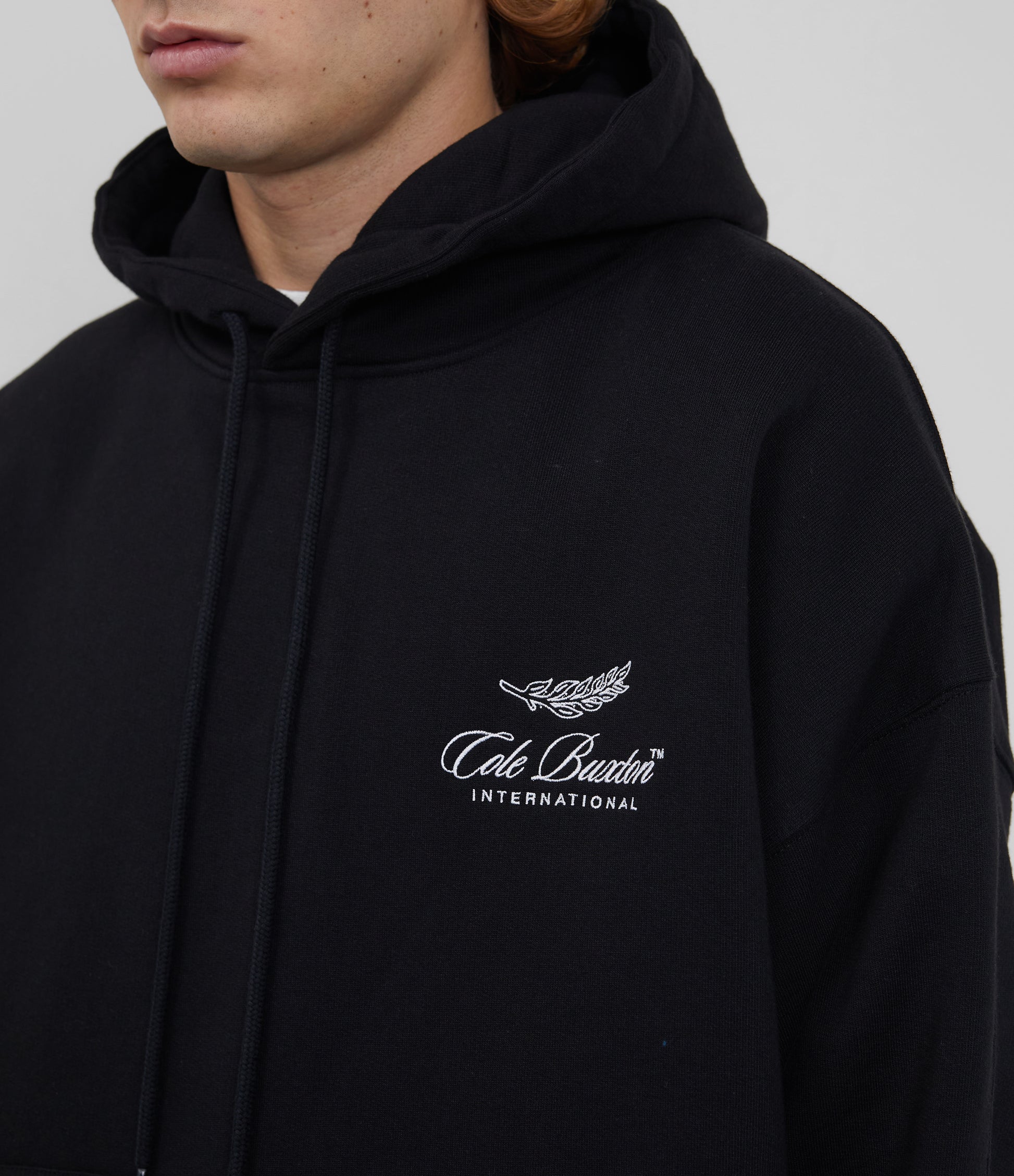Cole Buxton | International Hoodie | Mens | Cotton | Vintage Black