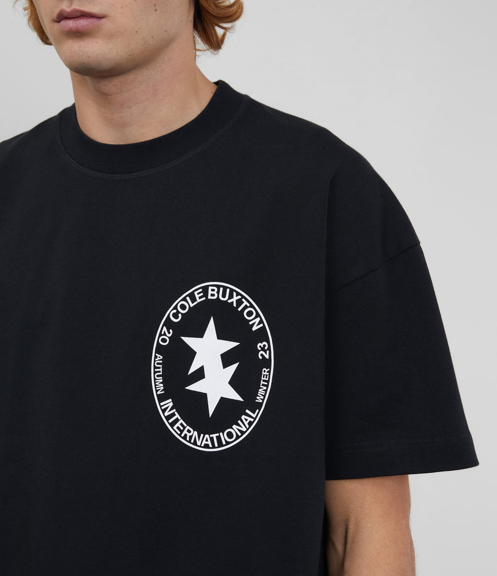 Cole Buxton | International Crest T-Shirt | Mens | Cotton | Vintage Black